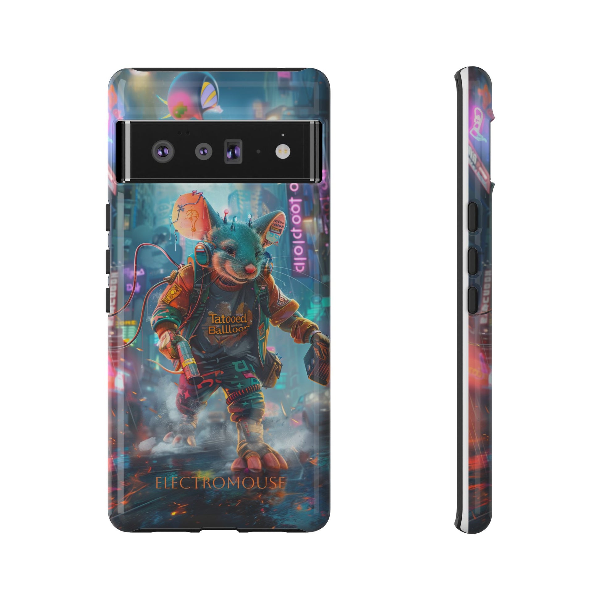 Electromouse Cyber City Design from Tattooed Balloon's 'Dirty Circuits' Album, Phone Cases