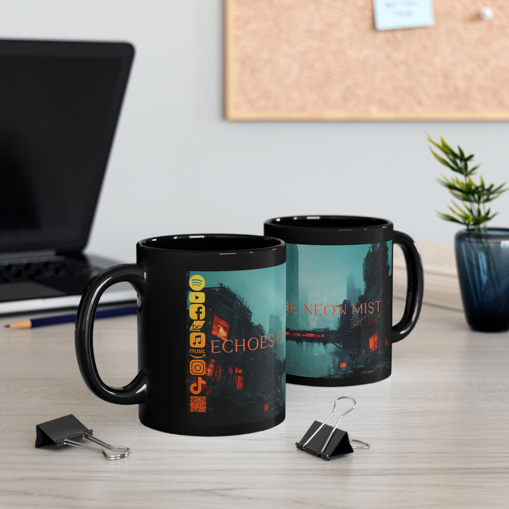 Echoes Of The Neon Mist, Unique Gift for TB Lovers,  Retro Coffee Cup
