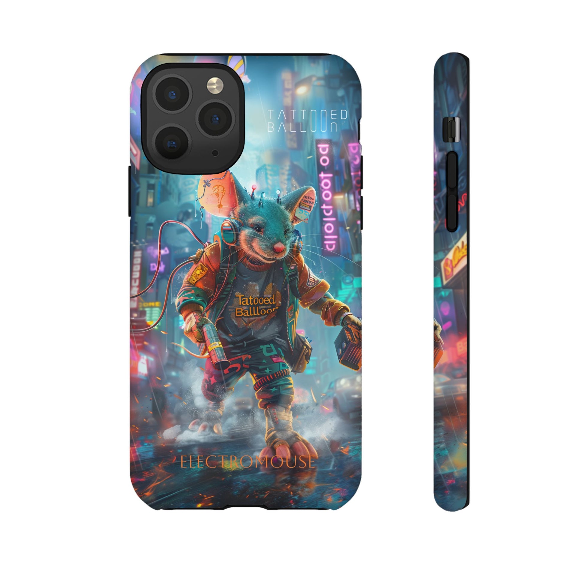 Electromouse Cyber City Design from Tattooed Balloon's 'Dirty Circuits' Album, Phone Cases