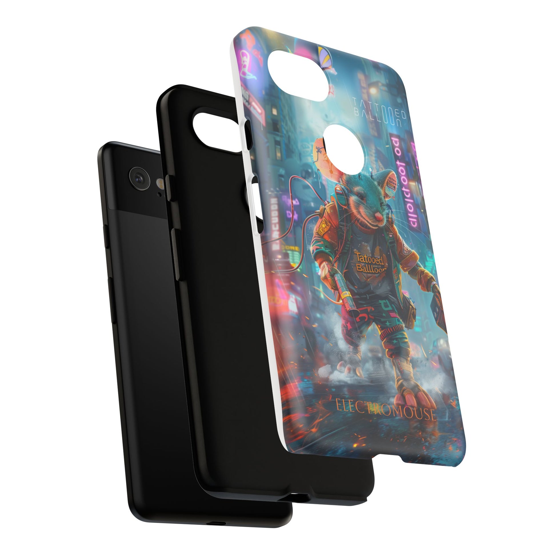 Electromouse Cyber City Design from Tattooed Balloon's 'Dirty Circuits' Album, Phone Cases