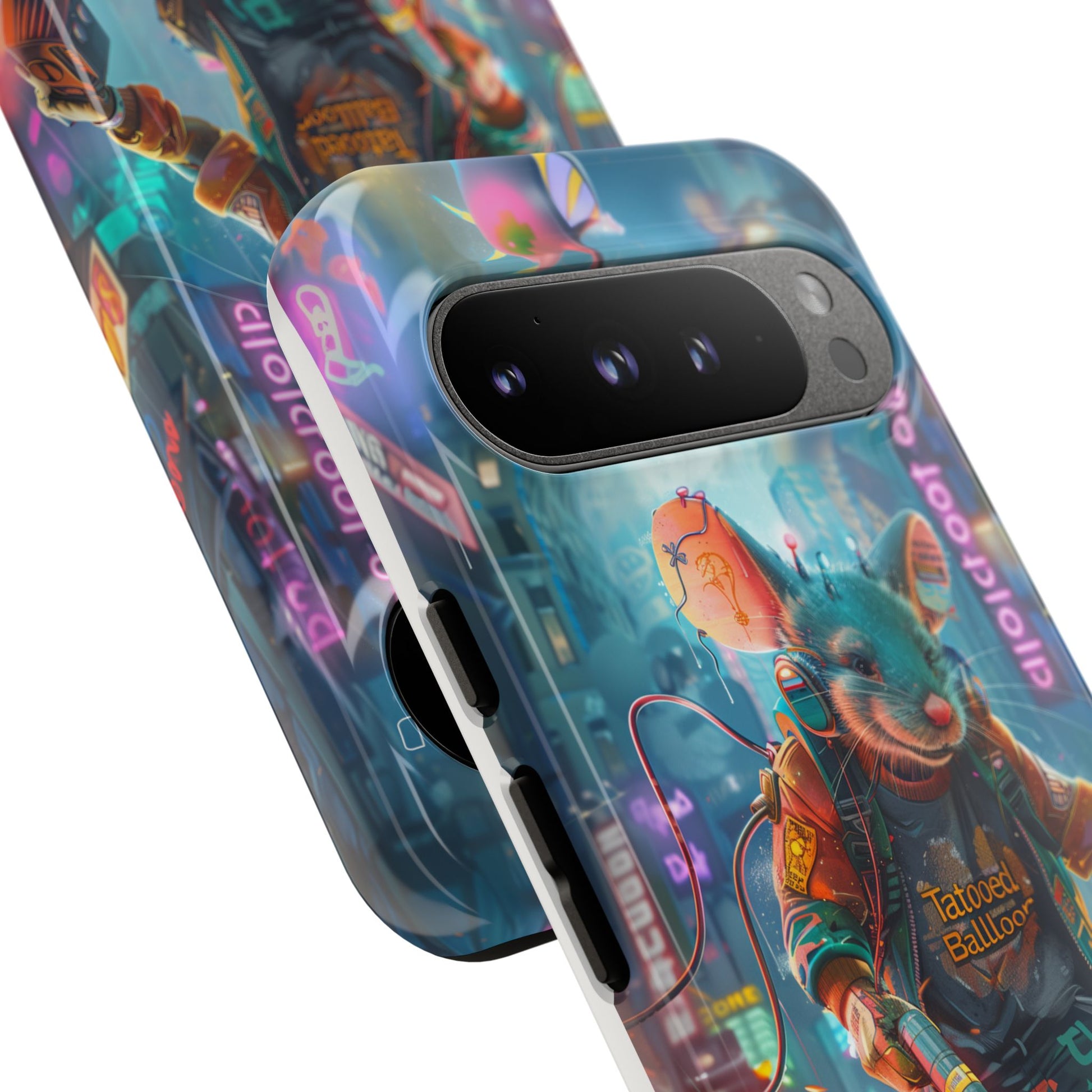 Electromouse Cyber City Design from Tattooed Balloon's 'Dirty Circuits' Album, Phone Cases