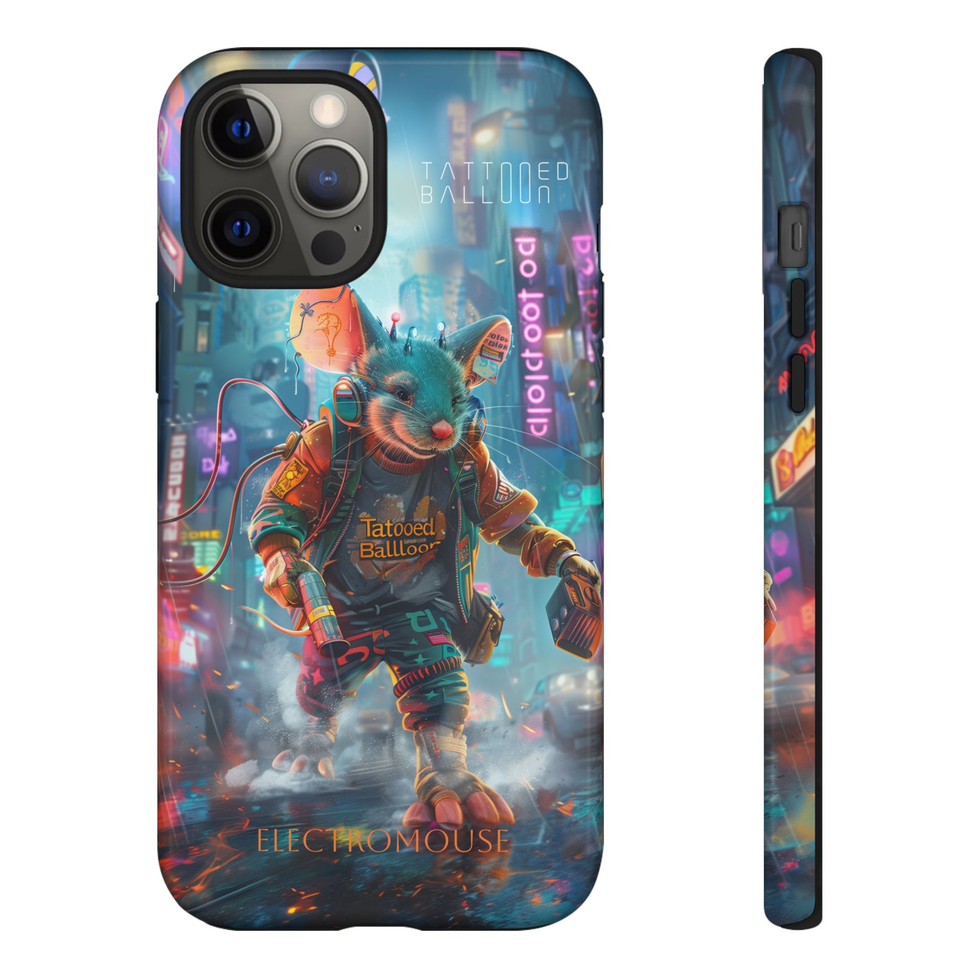 Electromouse Cyber City Design from Tattooed Balloon's 'Dirty Circuits' Album, Phone Cases