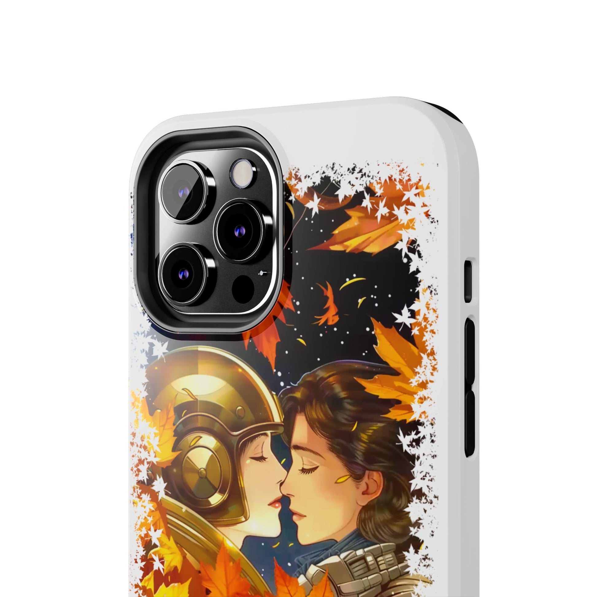 "Mad Love" Phone Case, Fall Themed,  Protector, Seasonal Tech Accessories, white.