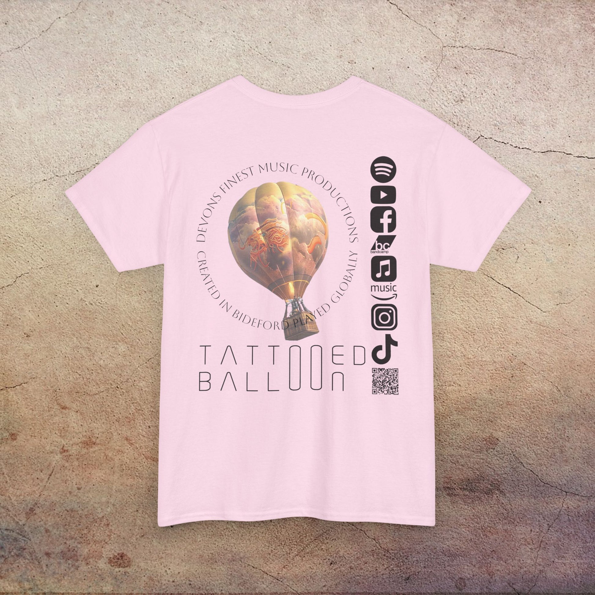 Tattooed Balloon Tee, Casual Wear, Outdoor Adventure T-Shirt, Festival Apparel, Summer Vibes Clothing, Unique Gift Idea