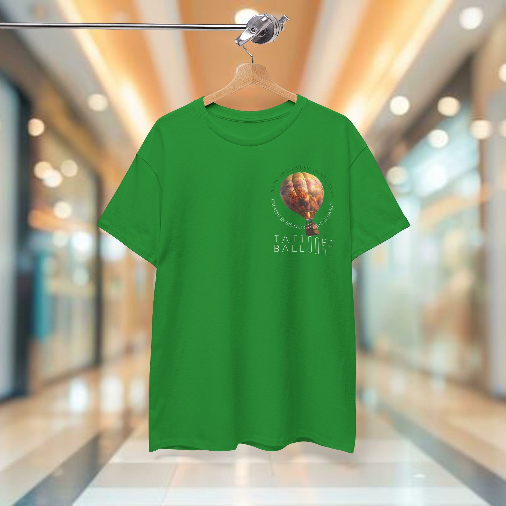 Tattooed Balloon Tee, Casual Wear, Outdoor Adventure T-Shirt, Festival Apparel, Summer Vibes Clothing, Unique Gift Idea