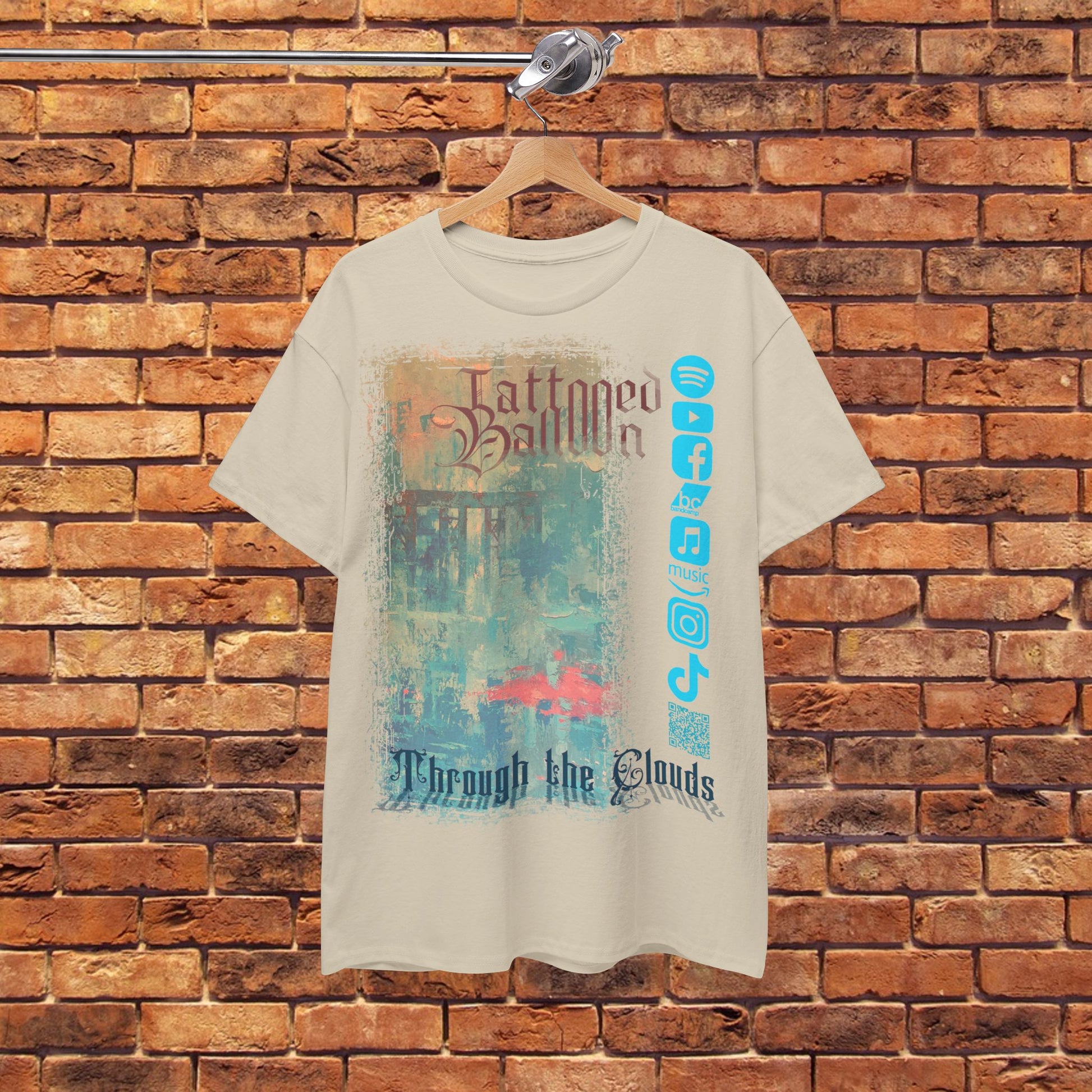 "Through The Clouds" Album Tee by Tattooed Balloon, Festival Apparel