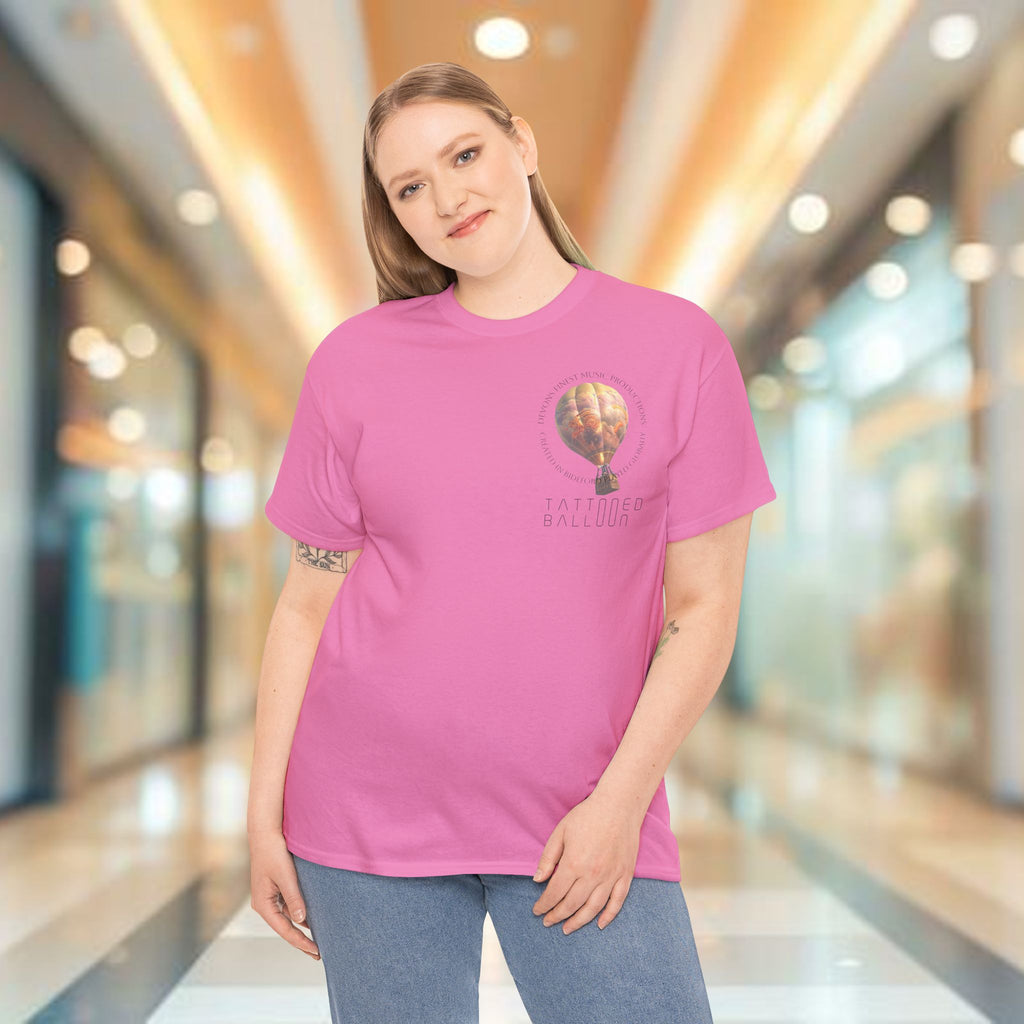 Tattooed Balloon Tee, Casual Wear, Outdoor Adventure T-Shirt, Festival Apparel, Summer Vibes Clothing, Unique Gift Idea