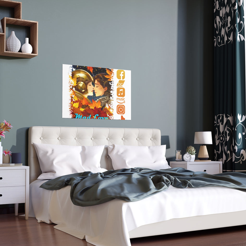 Silk Poster of Mad Love by Tattooed Balloon  (White Background)