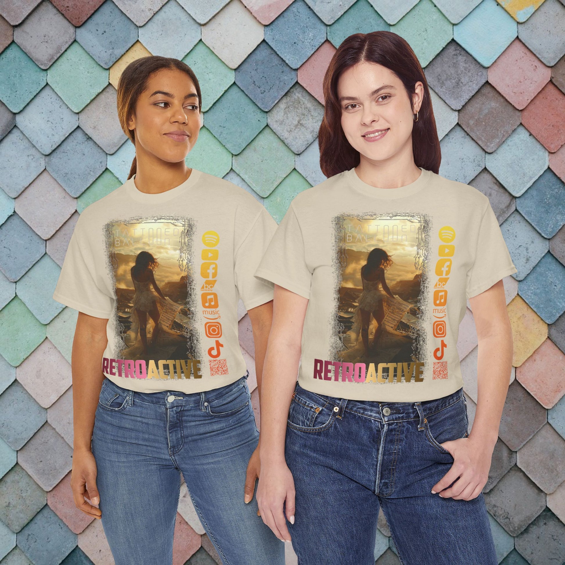 Retro-Active Tee by Tattooed Balloon, Festival Apparel