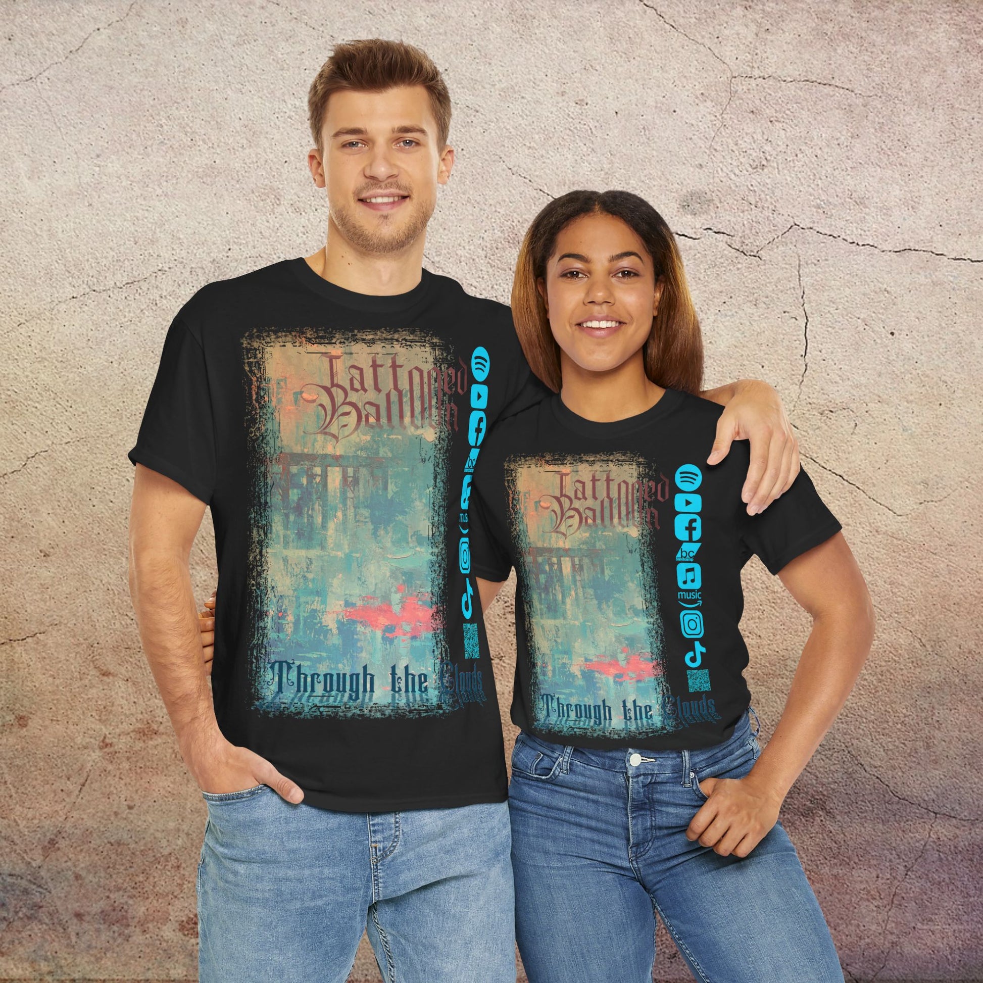 "Through The Clouds" Album Tee by Tattooed Balloon, Festival Apparel