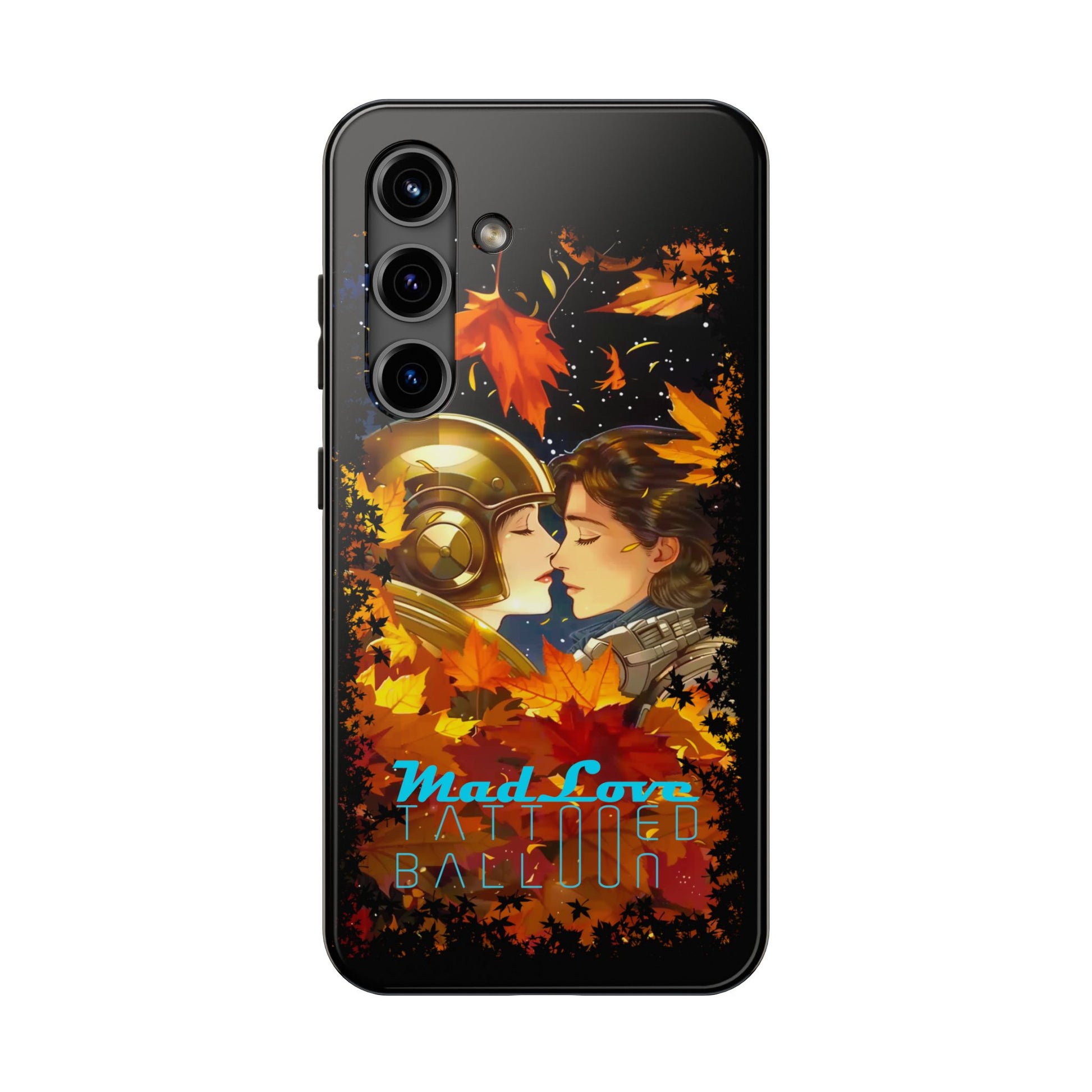 Tattooed Balloon, Unique Phone Covers, Mad Love Design, Autumn Vibes, Romantic Quotes Tough Phone Cases for Her | Fall Accessories, Couple Gifts,