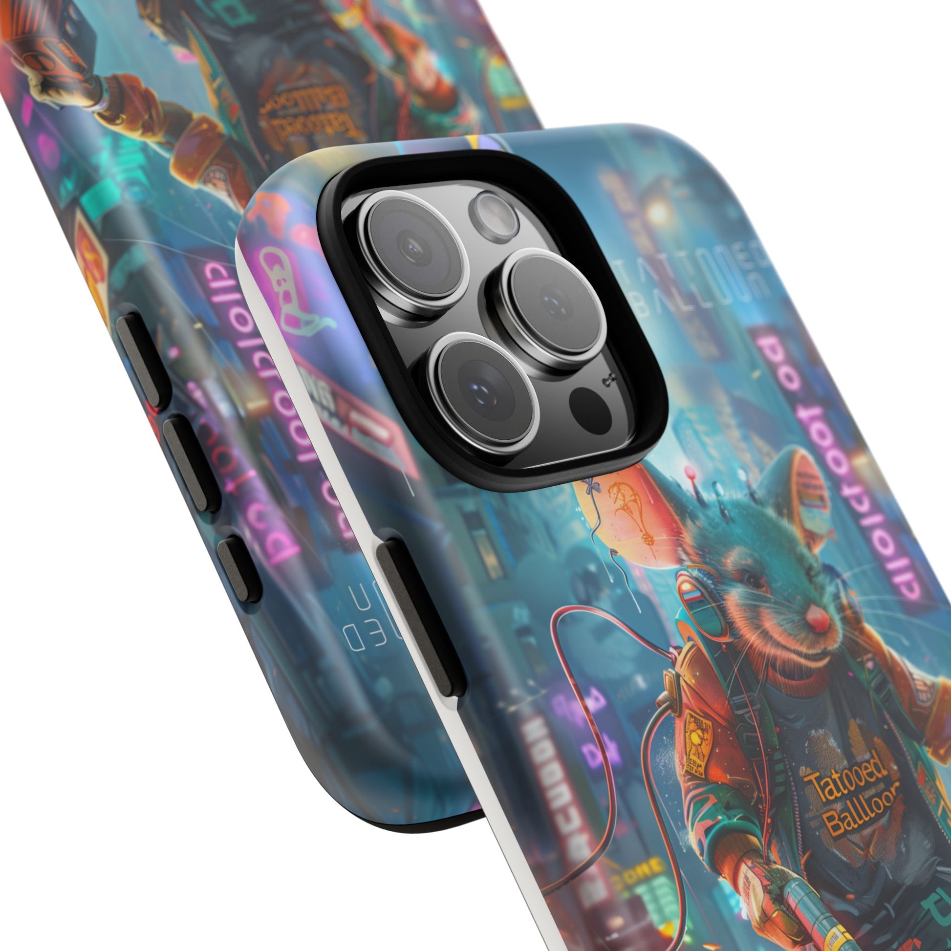 Electromouse Cyber City Design from Tattooed Balloon's 'Dirty Circuits' Album, Phone Cases