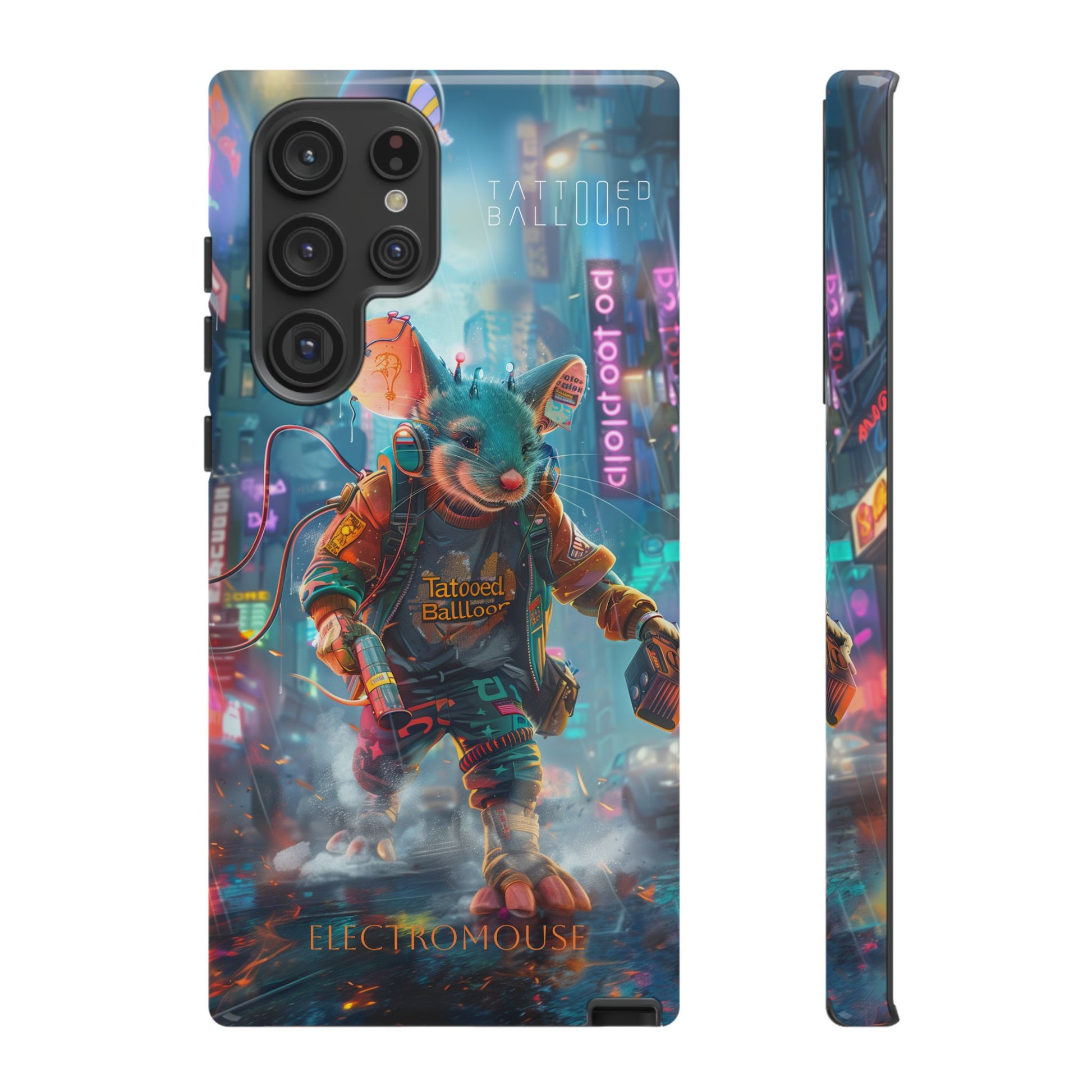 Electromouse Cyber City Design from Tattooed Balloon's 'Dirty Circuits' Album, Phone Cases