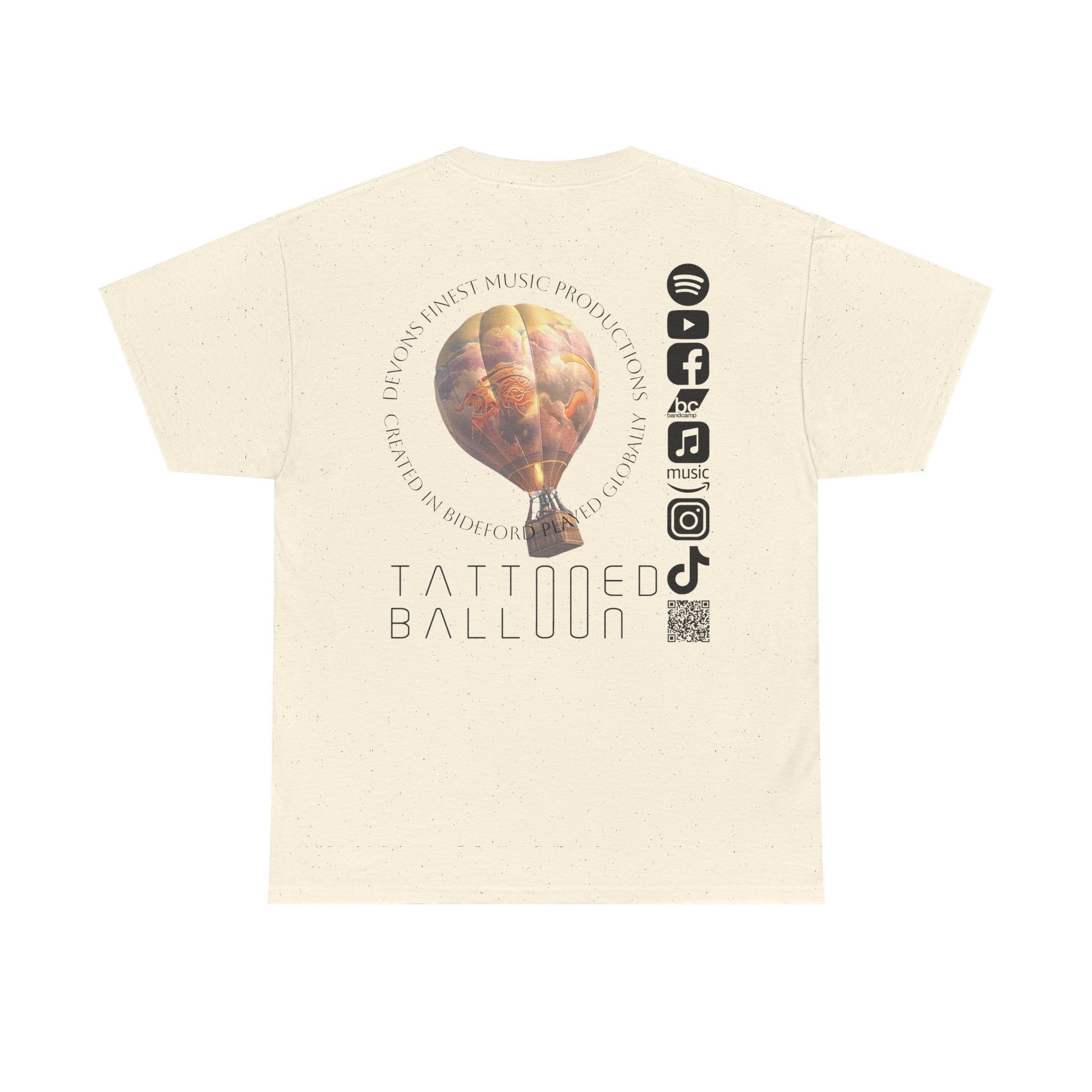 Tattooed Balloon Tee, Casual Wear, Outdoor Adventure T-Shirt, Festival Apparel, Summer Vibes Clothing, Unique Gift Idea