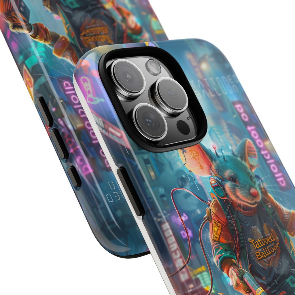 Electromouse Cyber City Design from Tattooed Balloon's 'Dirty Circuits' Album, Phone Cases