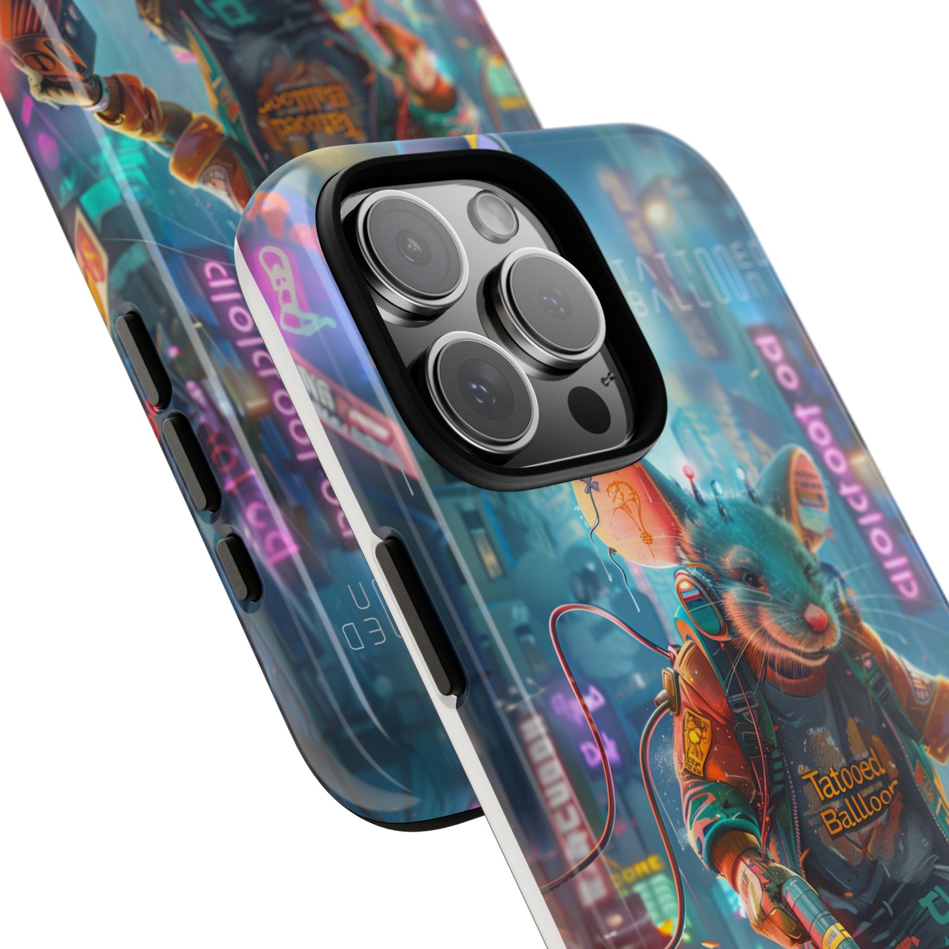 Electromouse Cyber City Design from Tattooed Balloon's 'Dirty Circuits' Album, Phone Cases