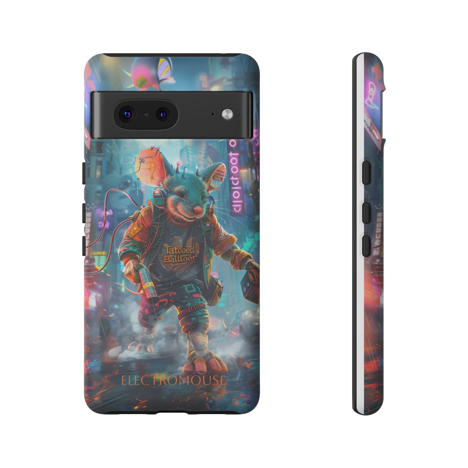 Electromouse Cyber City Design from Tattooed Balloon's 'Dirty Circuits' Album, Phone Cases