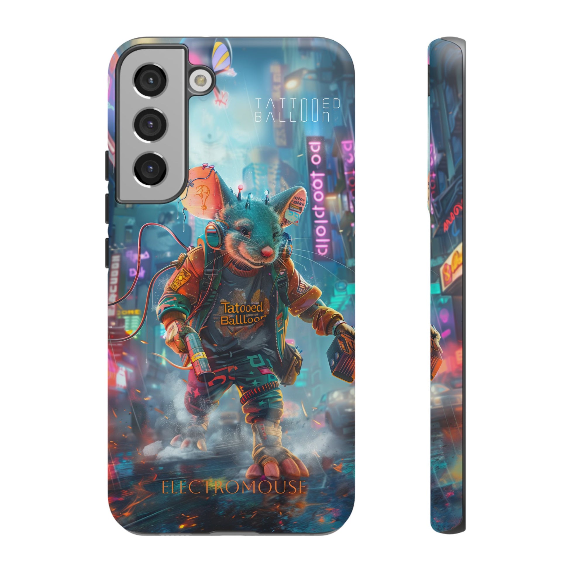 Electromouse Cyber City Design from Tattooed Balloon's 'Dirty Circuits' Album, Phone Cases