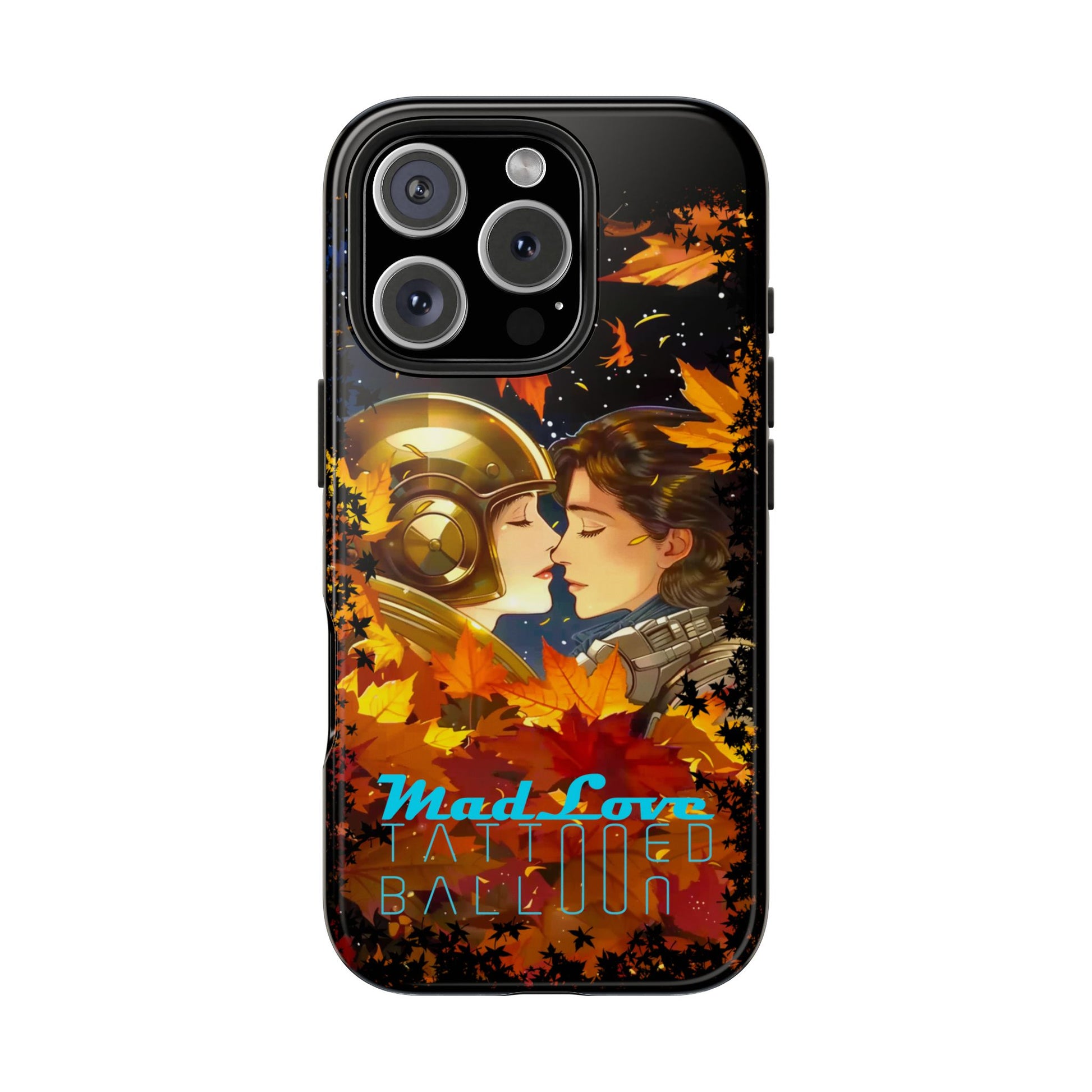 Tattooed Balloon, Unique Phone Covers, Mad Love Design, Autumn Vibes, Romantic Quotes Tough Phone Cases for Her | Fall Accessories, Couple Gifts,