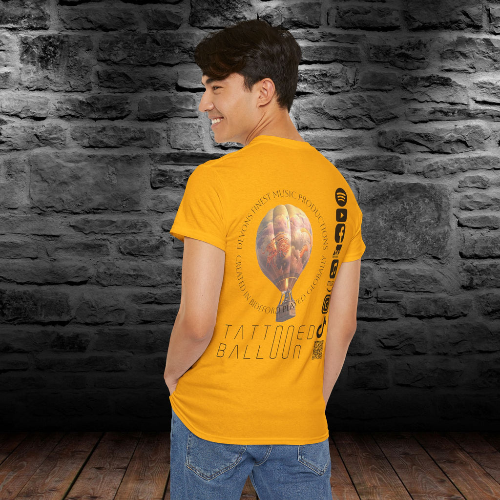 Tattooed Balloon Tee, Casual Wear, Outdoor Adventure T-Shirt, Festival Apparel, Summer Vibes Clothing, Unique Gift Idea