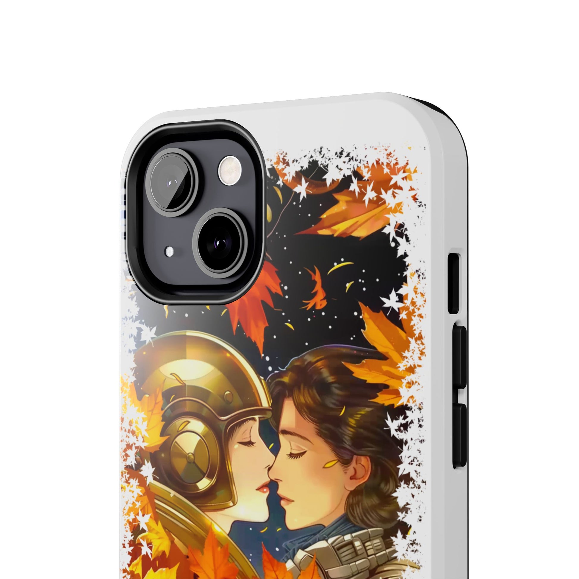 "Mad Love" Phone Case, Fall Themed,  Protector, Seasonal Tech Accessories, white.