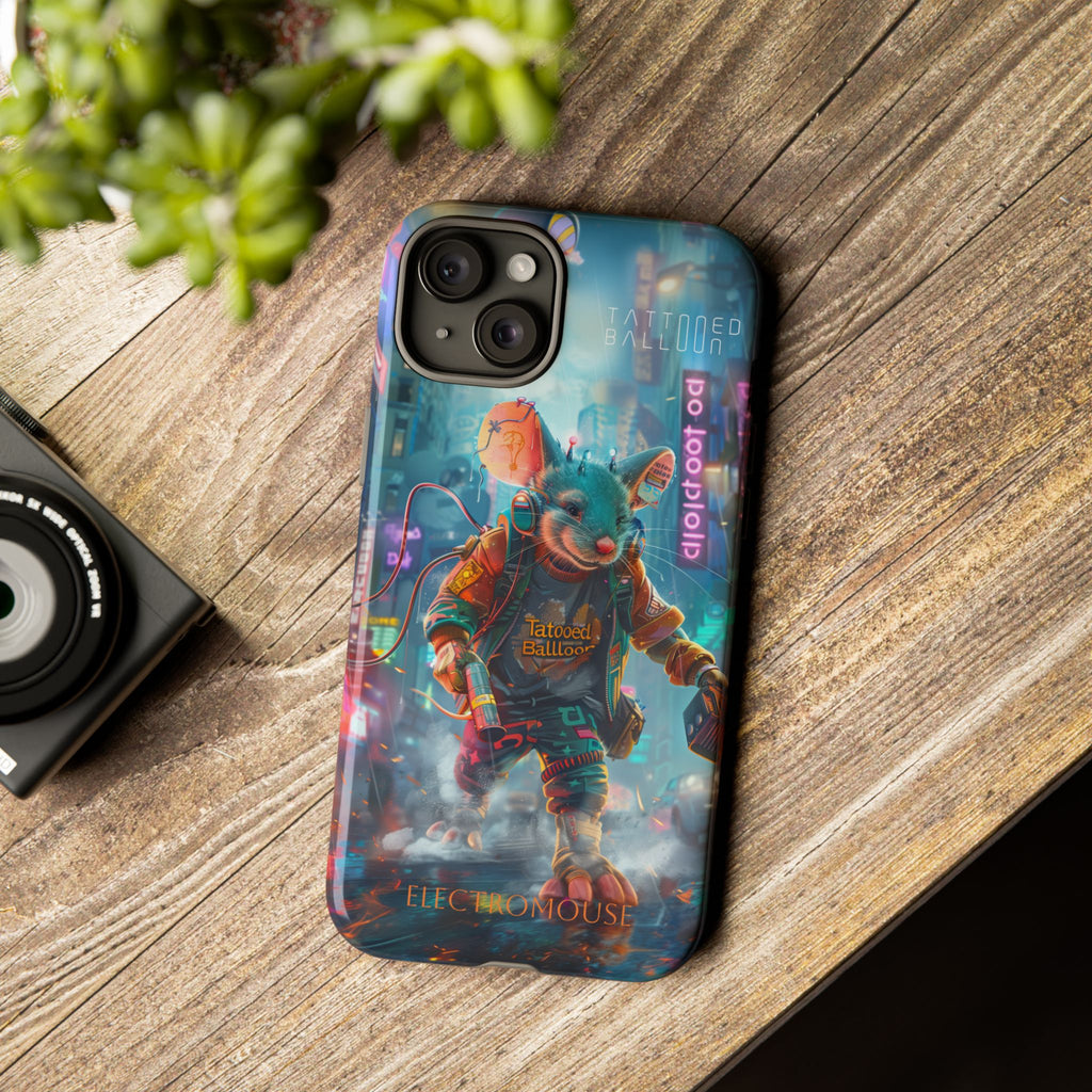 Electromouse Cyber City Design from Tattooed Balloon's 'Dirty Circuits' Album, Phone Cases