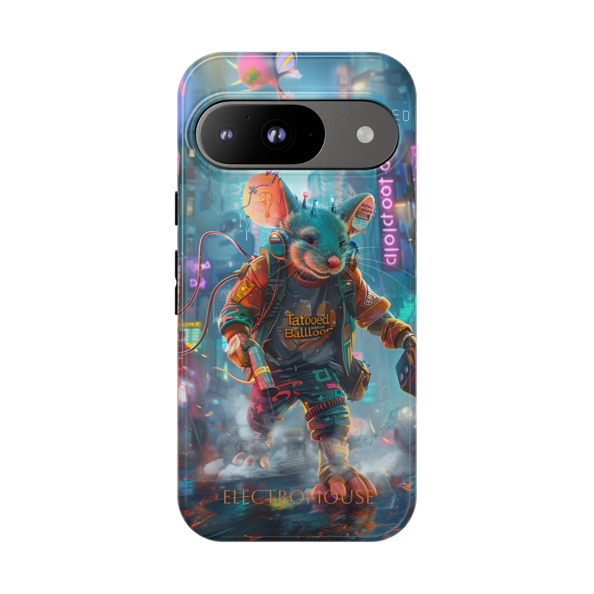 Electromouse Cyber City Design from Tattooed Balloon's 'Dirty Circuits' Album, Phone Cases