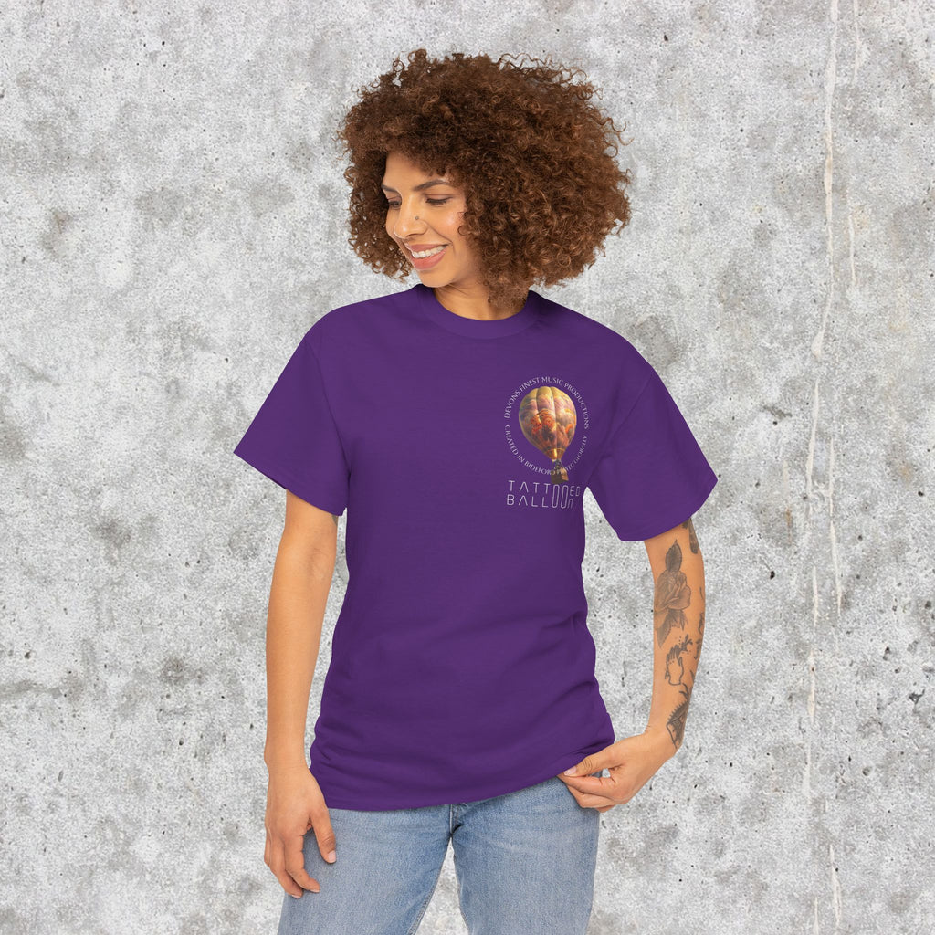 Tattooed Balloon Tee, Casual Wear, Dark Version T-Shirt, Festival Apparel