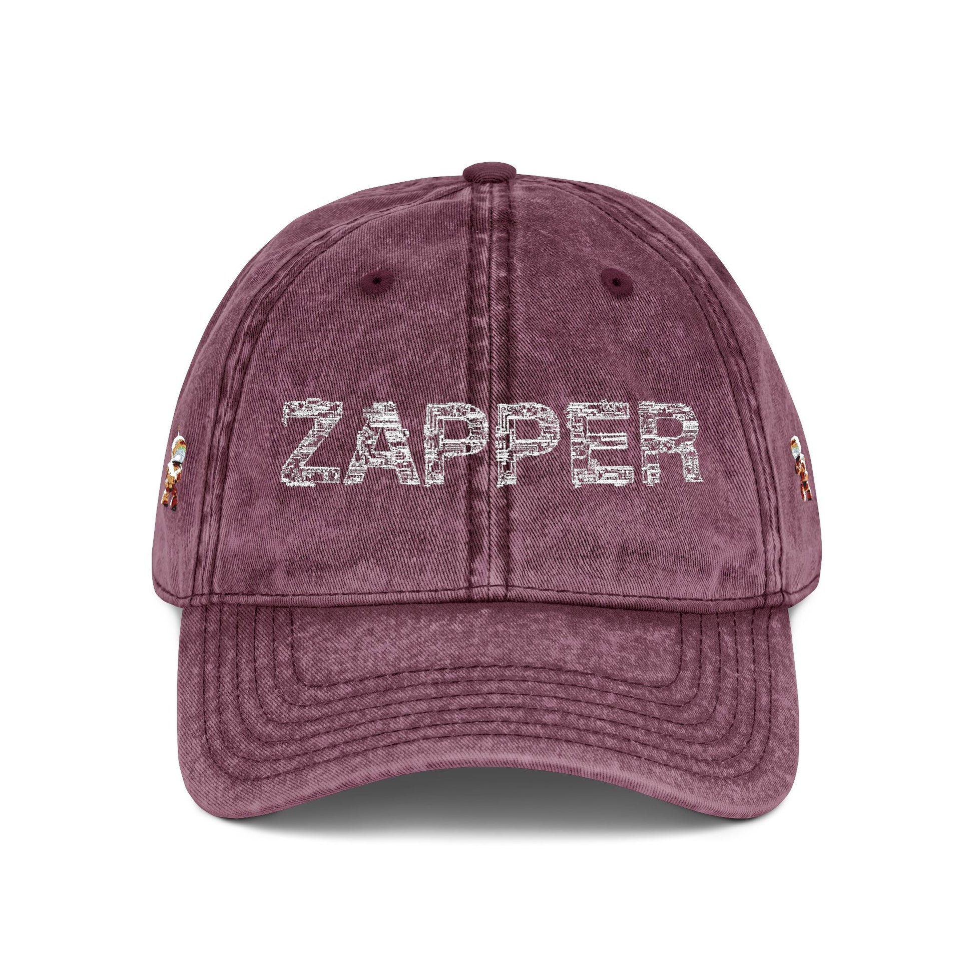 "Zapper" Vintage Embroidered Cap, Retro Hat for Casual Style, Dad Hat, Gift for Music Lovers, Vintage Fashion Accessory