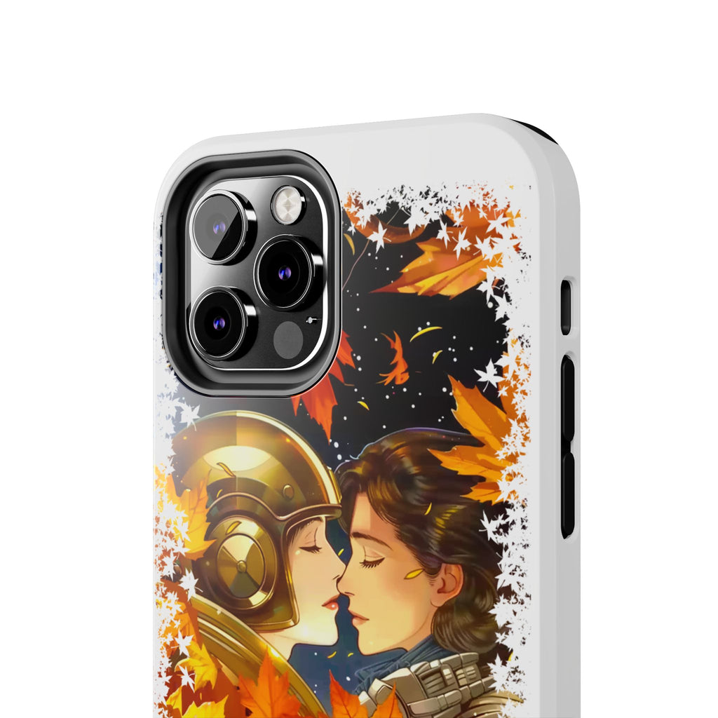 "Mad Love" Phone Case, Fall Themed,  Protector, Seasonal Tech Accessories, white.