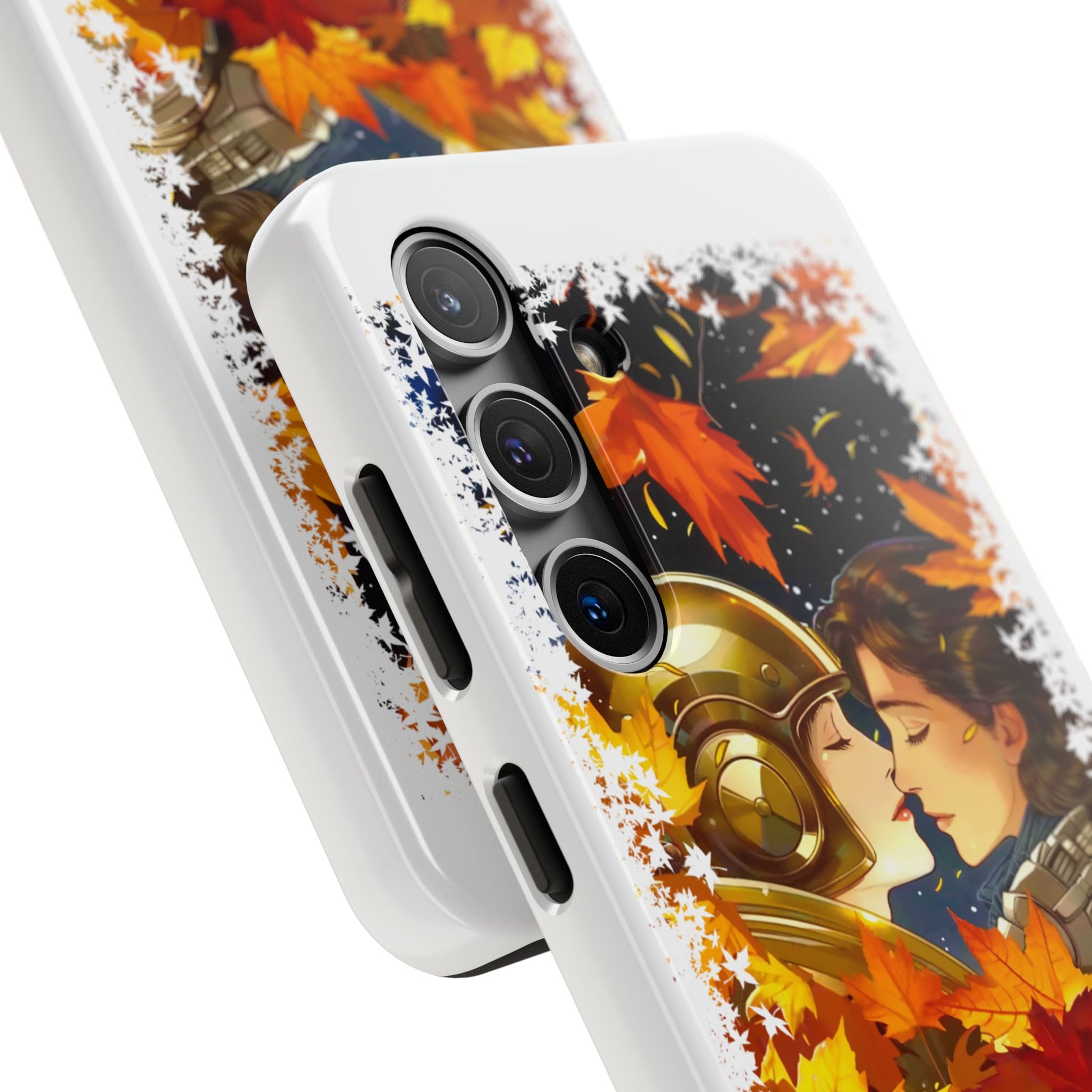 "Mad Love" Phone Case, Fall Themed,  Protector, Seasonal Tech Accessories, white.