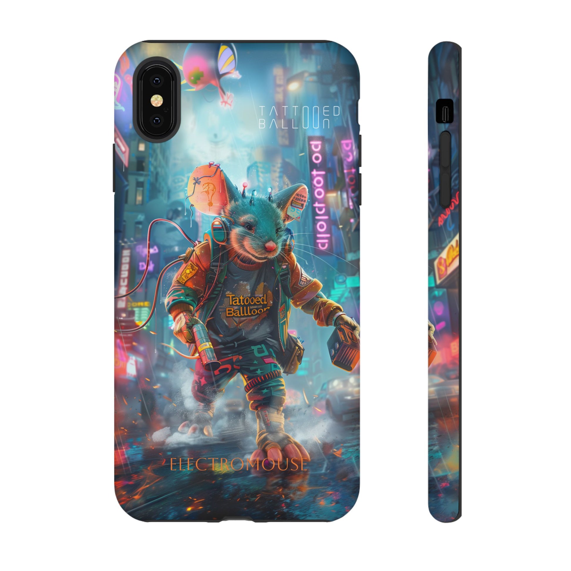 Electromouse Cyber City Design from Tattooed Balloon's 'Dirty Circuits' Album, Phone Cases