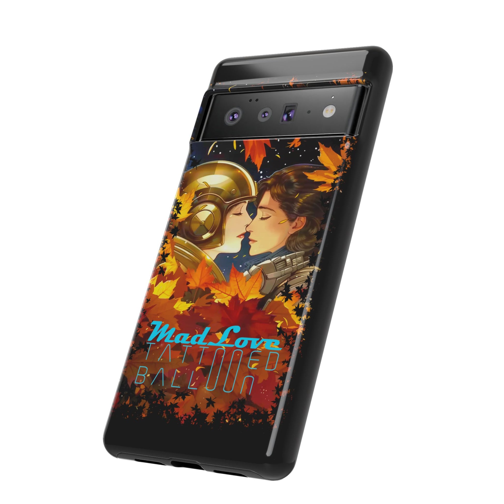 "Mad Love" Phone Case, Fall Themed Phone Accessory, Cute Couple Protector, Seasonal Tech Accessories, Gift for Him or Her