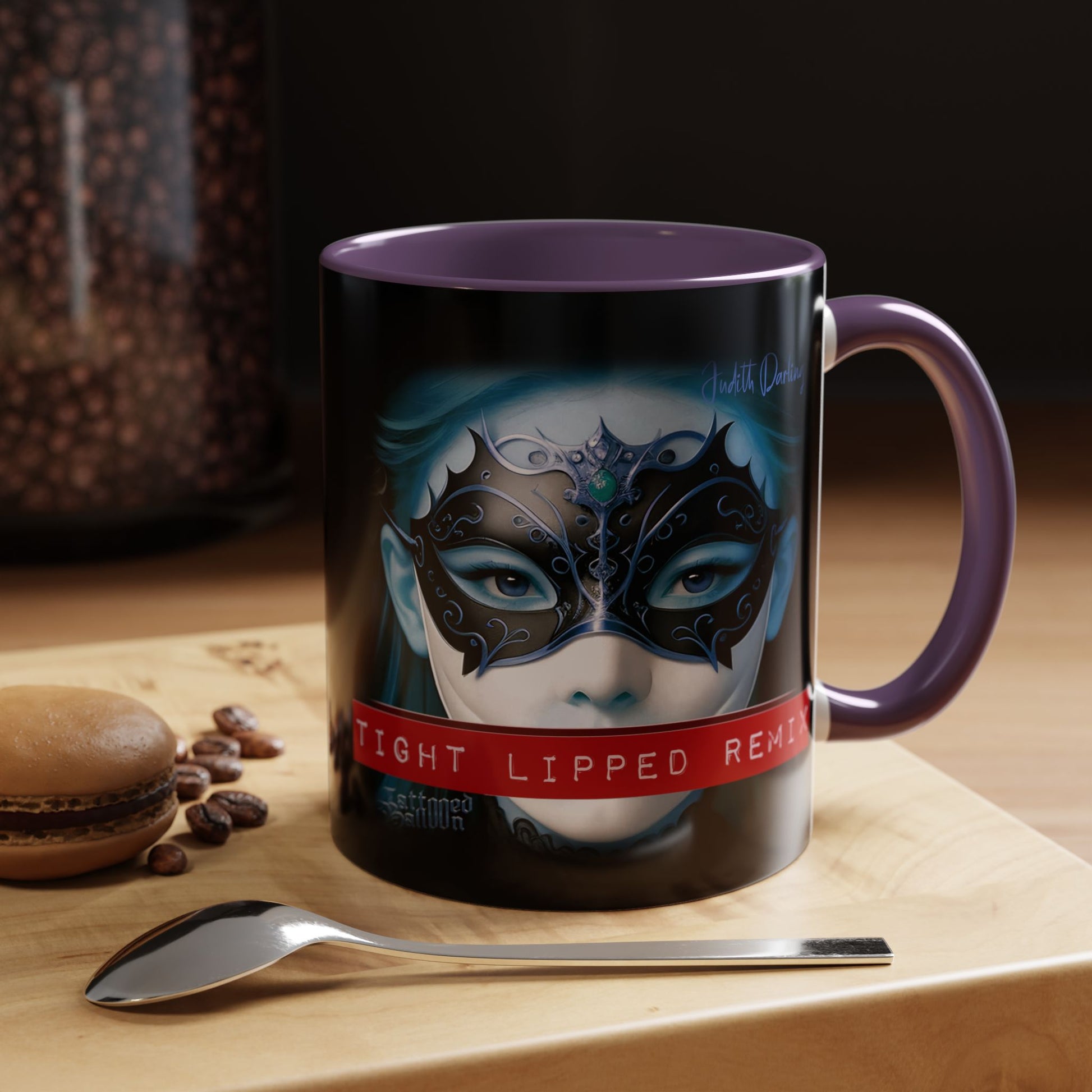 "Judith Darling" Mystical Masquerade Coffee Mug from Tattooed Balloon