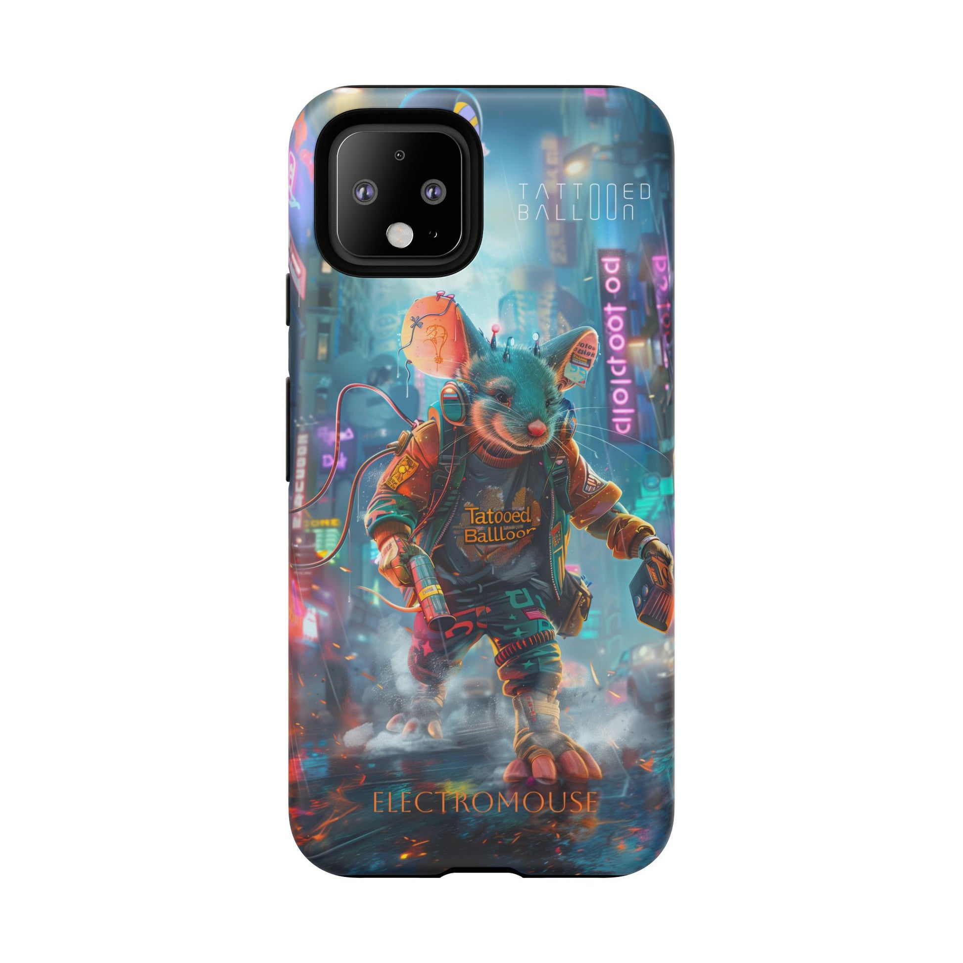 Electromouse Cyber City Design from Tattooed Balloon's 'Dirty Circuits' Album, Phone Cases