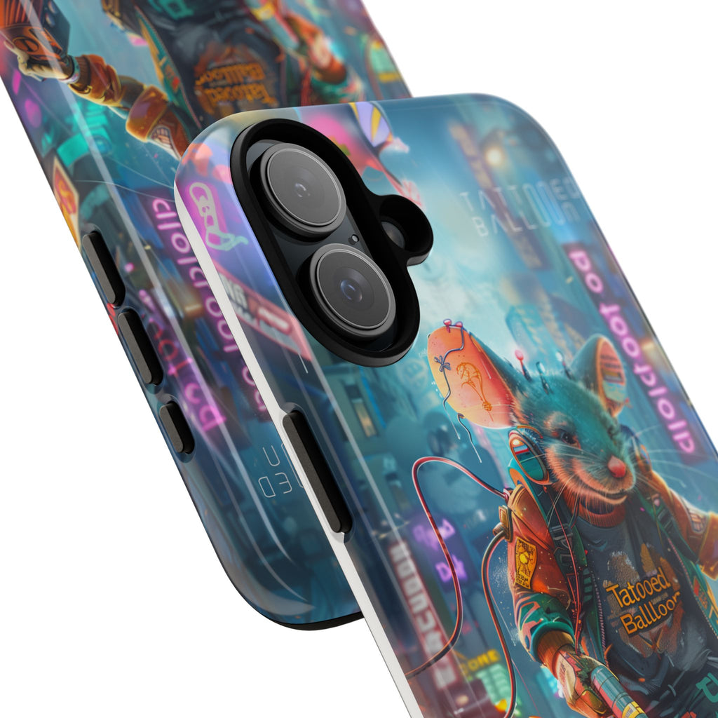 Electromouse Cyber City Design from Tattooed Balloon's 'Dirty Circuits' Album, Phone Cases