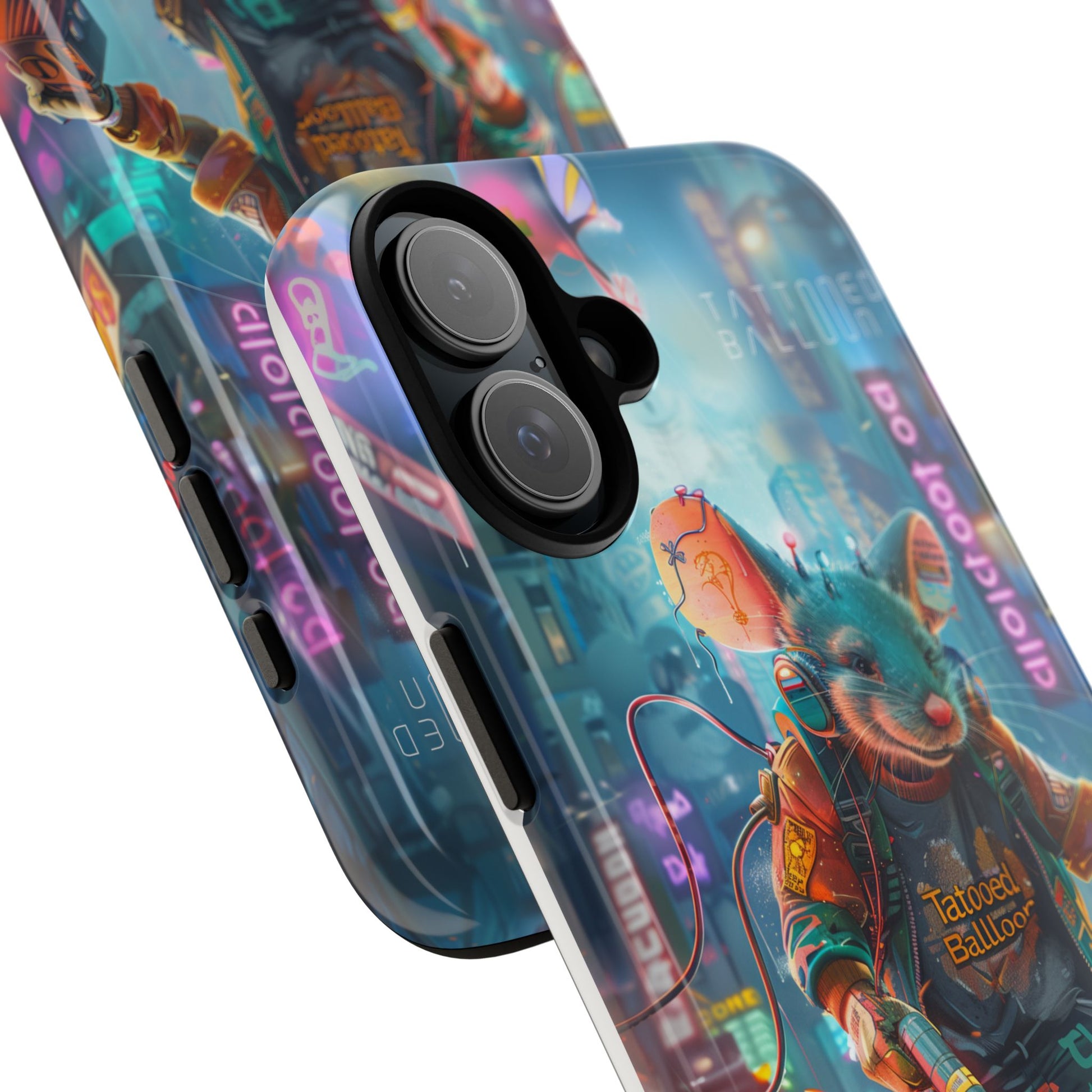 Electromouse Cyber City Design from Tattooed Balloon's 'Dirty Circuits' Album, Phone Cases