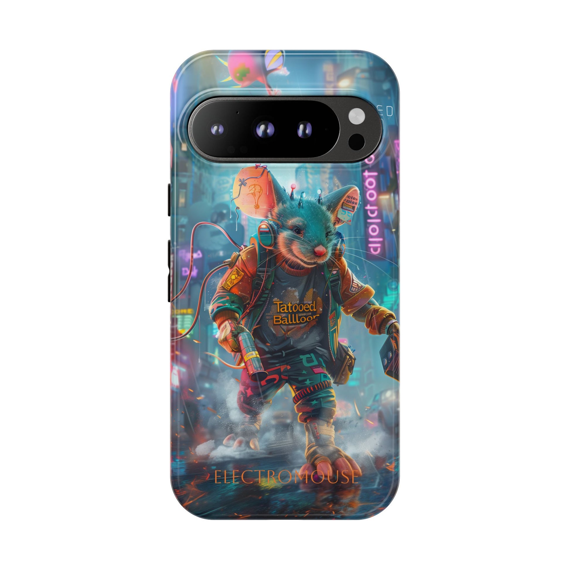 Electromouse Cyber City Design from Tattooed Balloon's 'Dirty Circuits' Album, Phone Cases