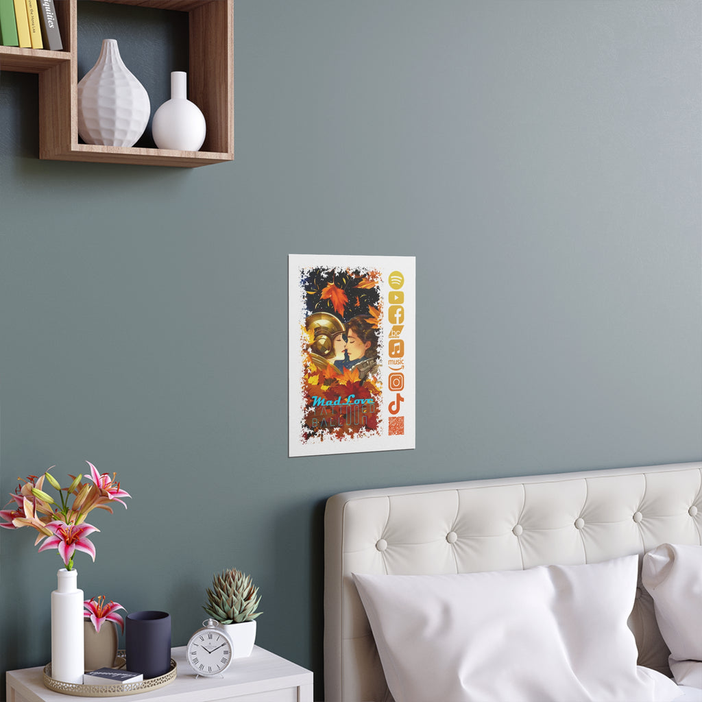 Silk Poster of Mad Love by Tattooed Balloon  (White Background)