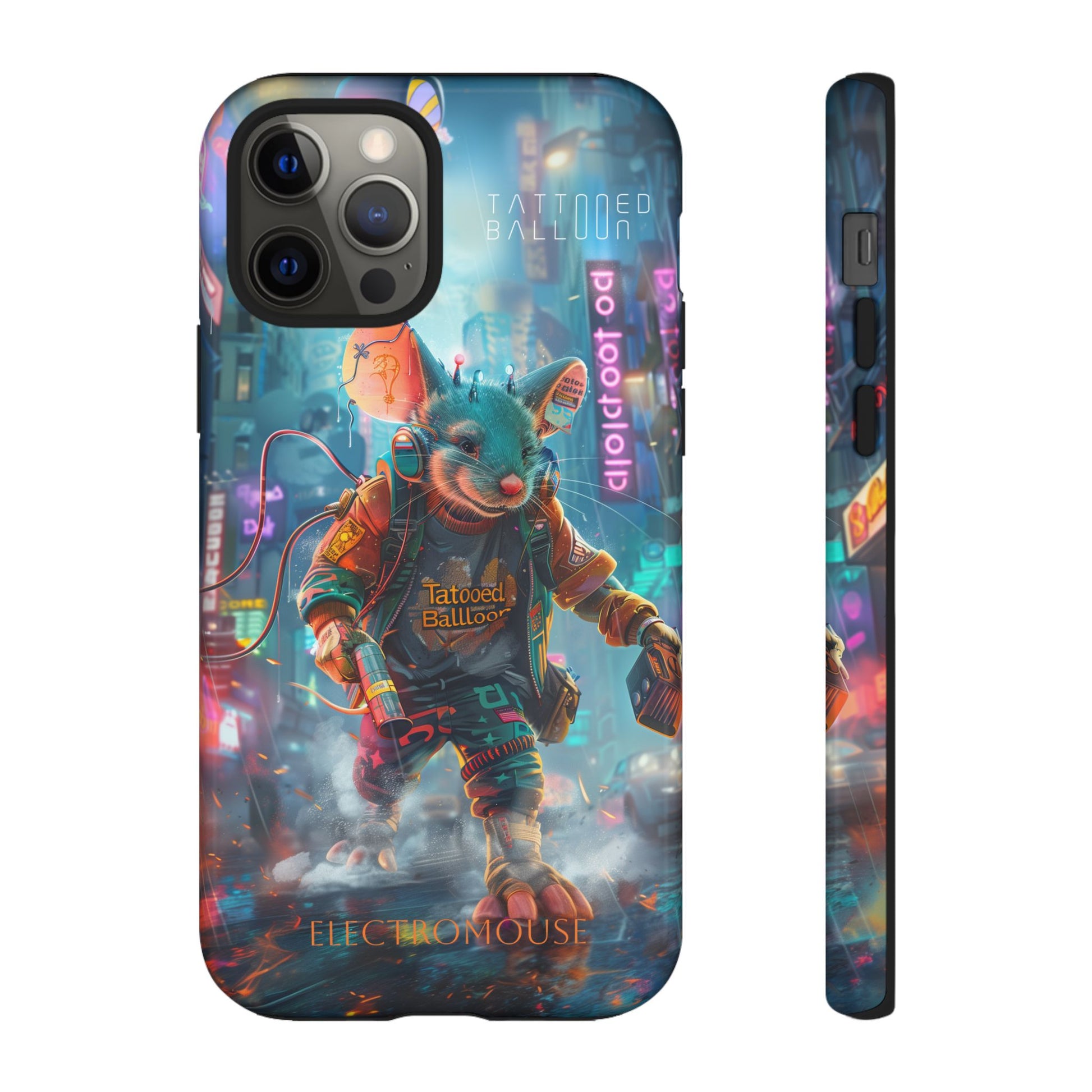 Electromouse Cyber City Design from Tattooed Balloon's 'Dirty Circuits' Album, Phone Cases