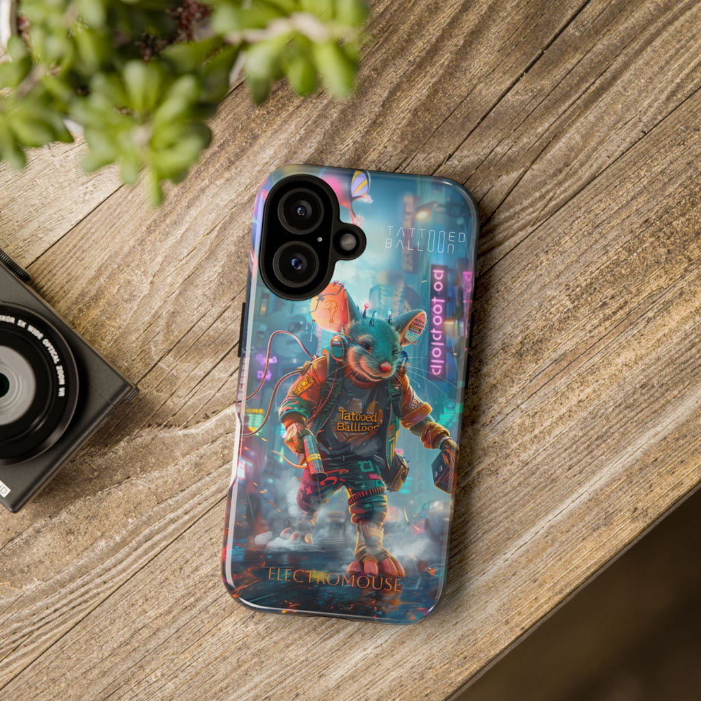 Electromouse Cyber City Design from Tattooed Balloon's 'Dirty Circuits' Album, Phone Cases