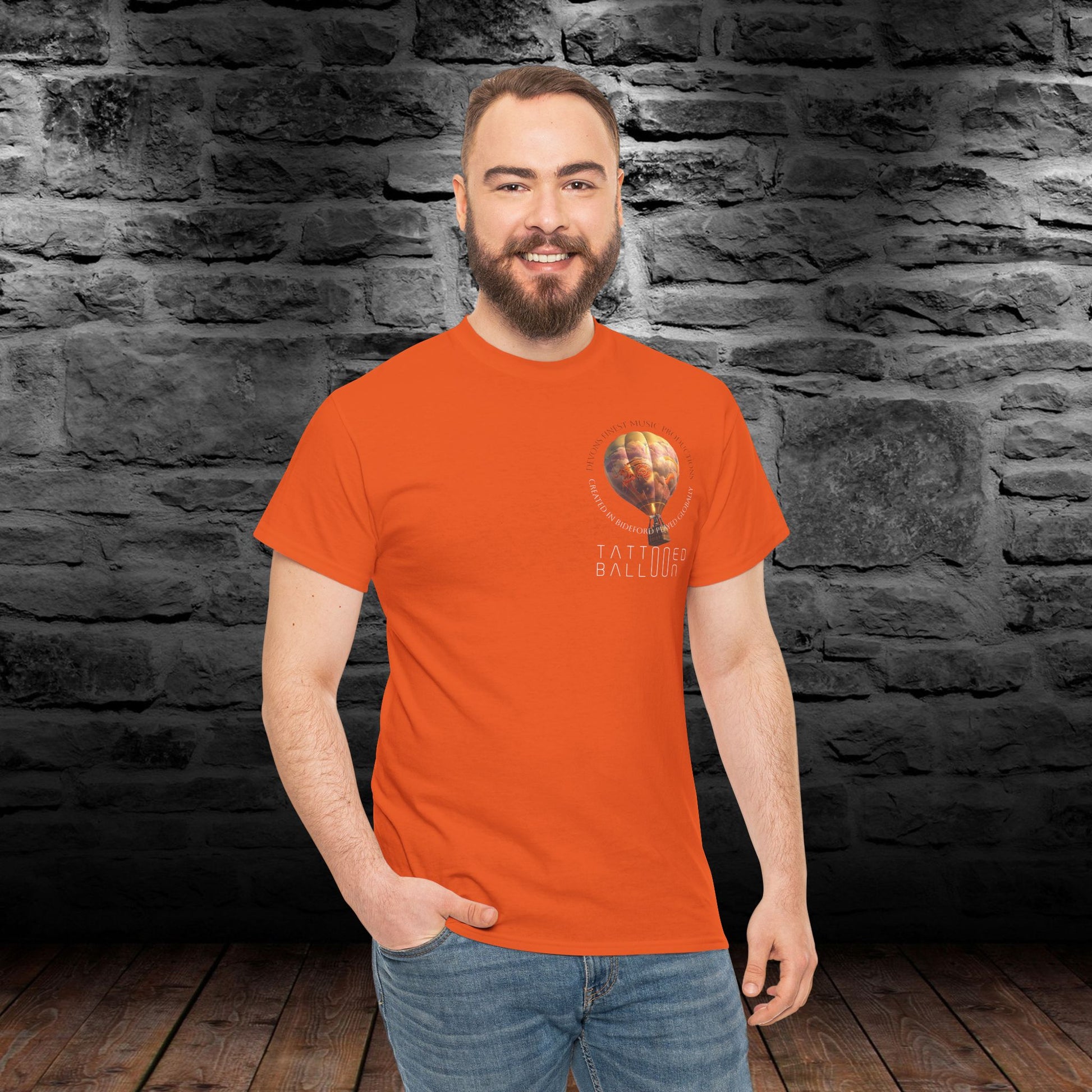 Tattooed Balloon Tee, Casual Wear, Outdoor Adventure T-Shirt, Festival Apparel, Summer Vibes Clothing, Unique Gift Idea