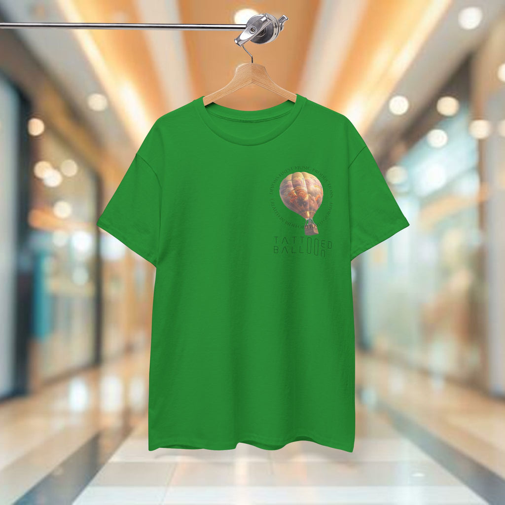 Tattooed Balloon Tee, Casual Wear, Outdoor Adventure T-Shirt, Festival Apparel, Summer Vibes Clothing, Unique Gift Idea