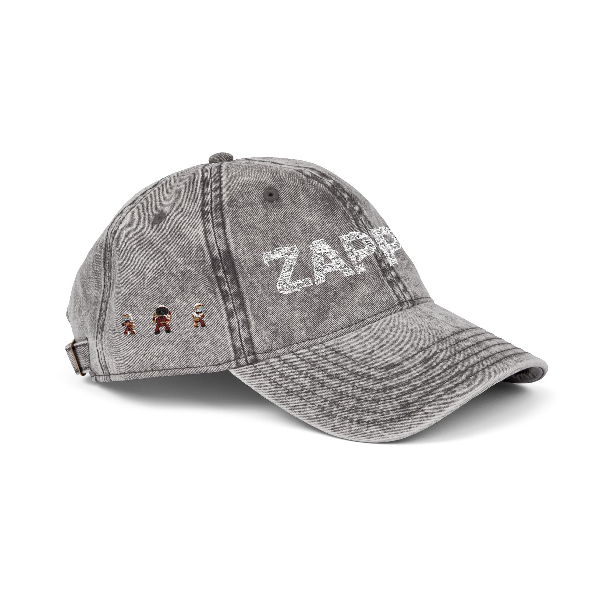 "Zapper" Vintage Embroidered Cap, Retro Hat for Casual Style, Dad Hat, Gift for Music Lovers, Vintage Fashion Accessory