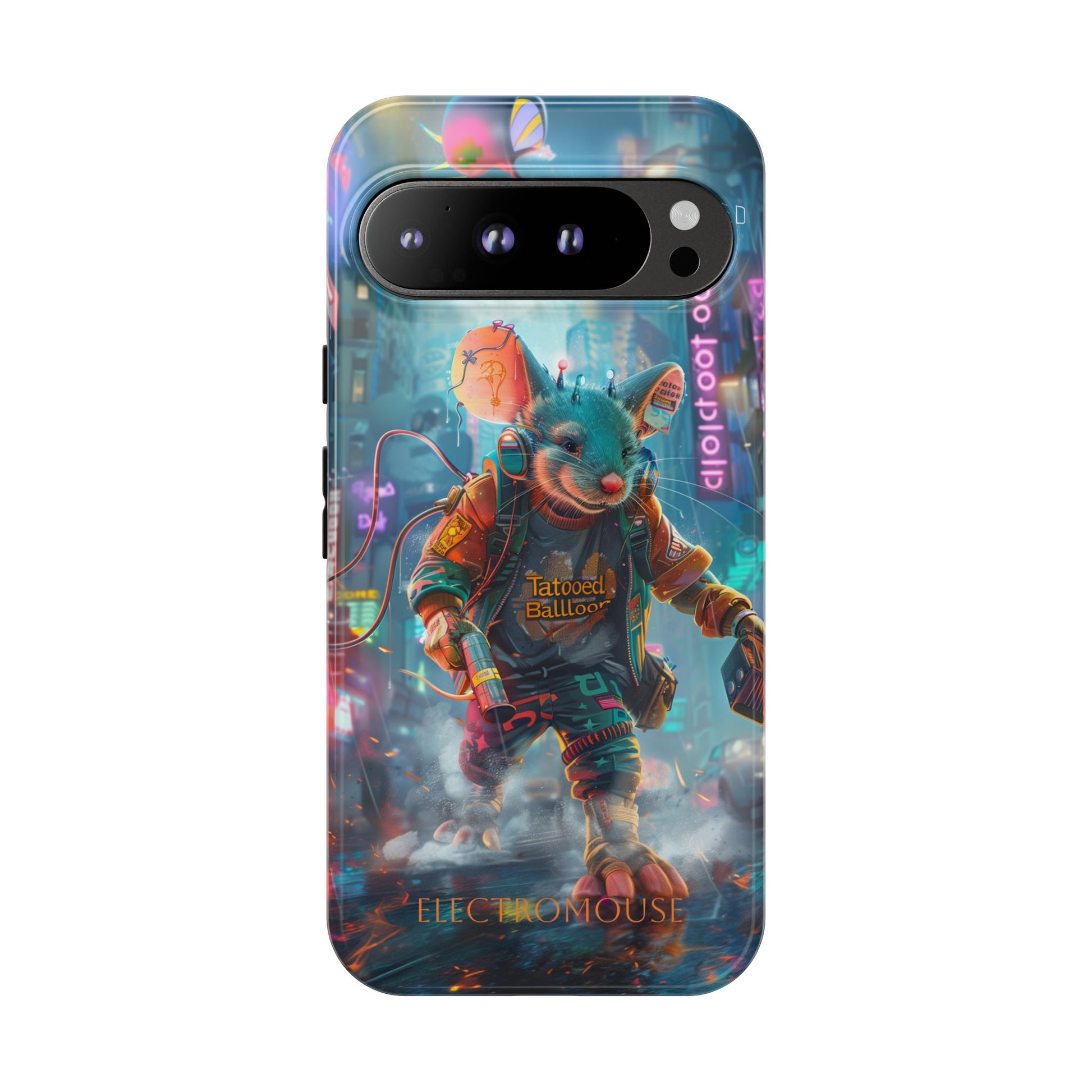 Electromouse Cyber City Design from Tattooed Balloon's 'Dirty Circuits' Album, Phone Cases