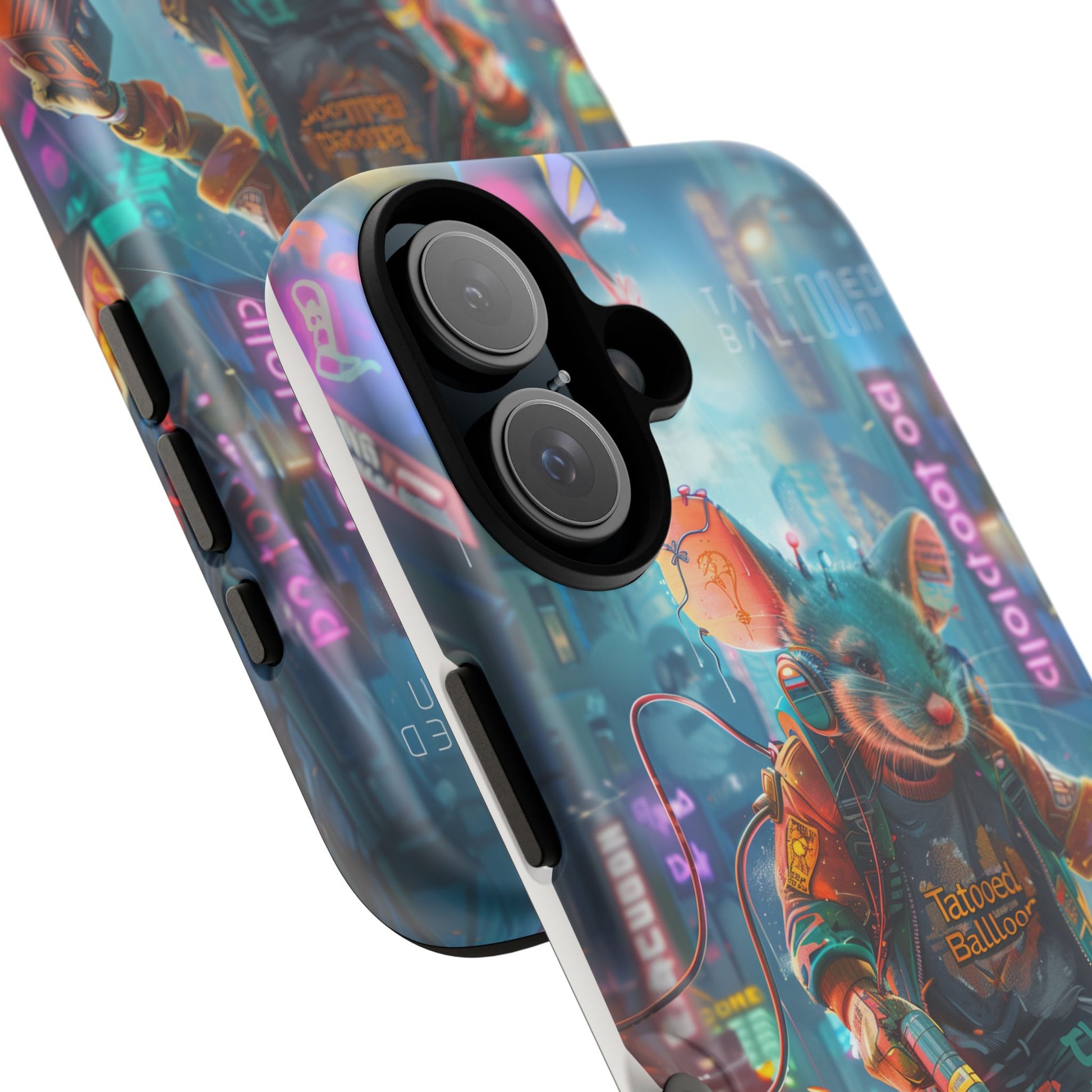 Electromouse Cyber City Design from Tattooed Balloon's 'Dirty Circuits' Album, Phone Cases