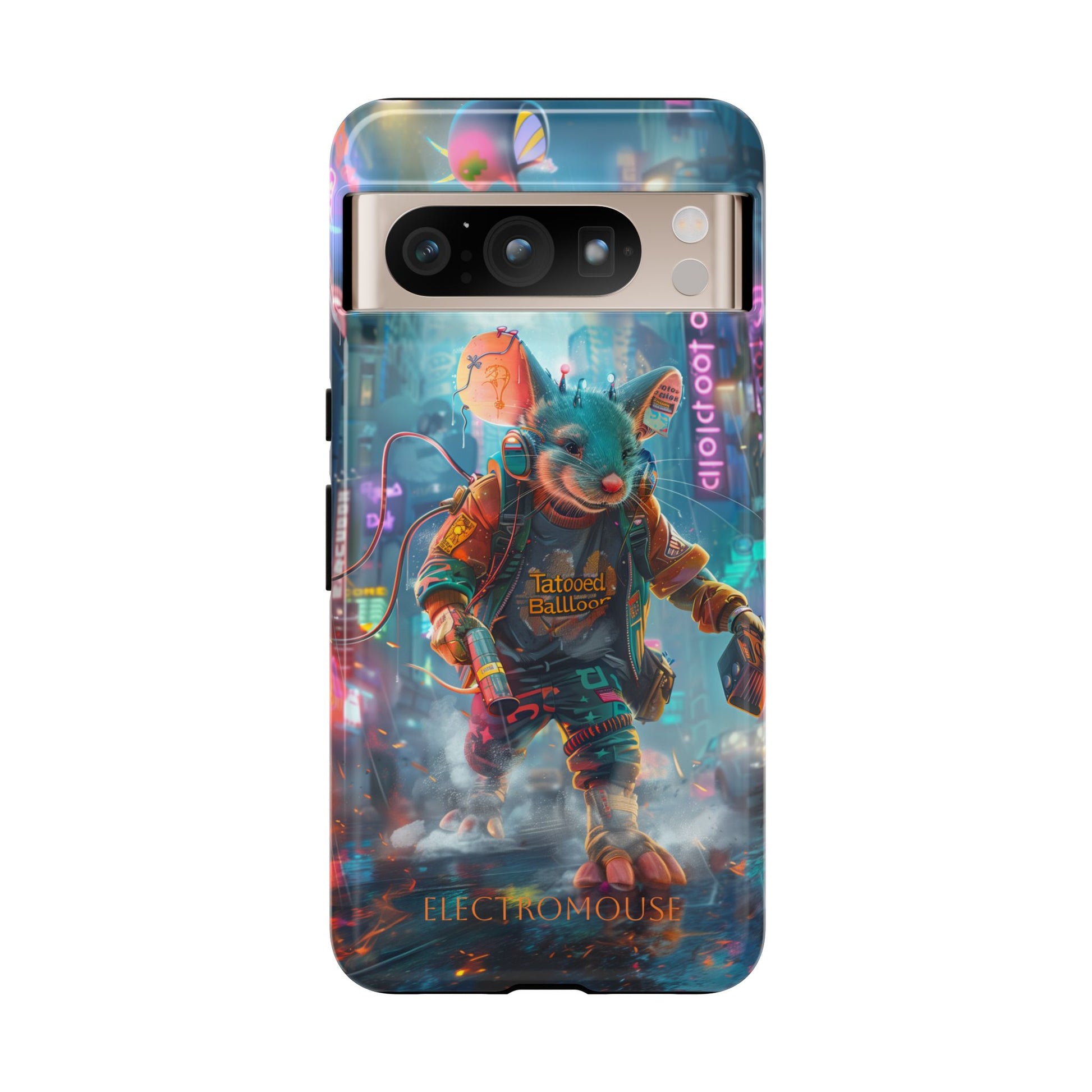 Electromouse Cyber City Design from Tattooed Balloon's 'Dirty Circuits' Album, Phone Cases