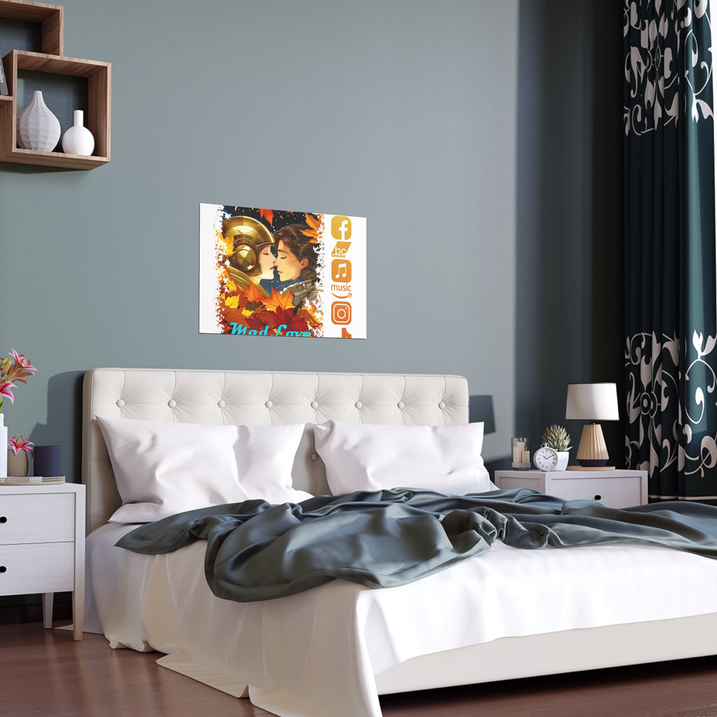 Silk Poster of Mad Love by Tattooed Balloon  (White Background)