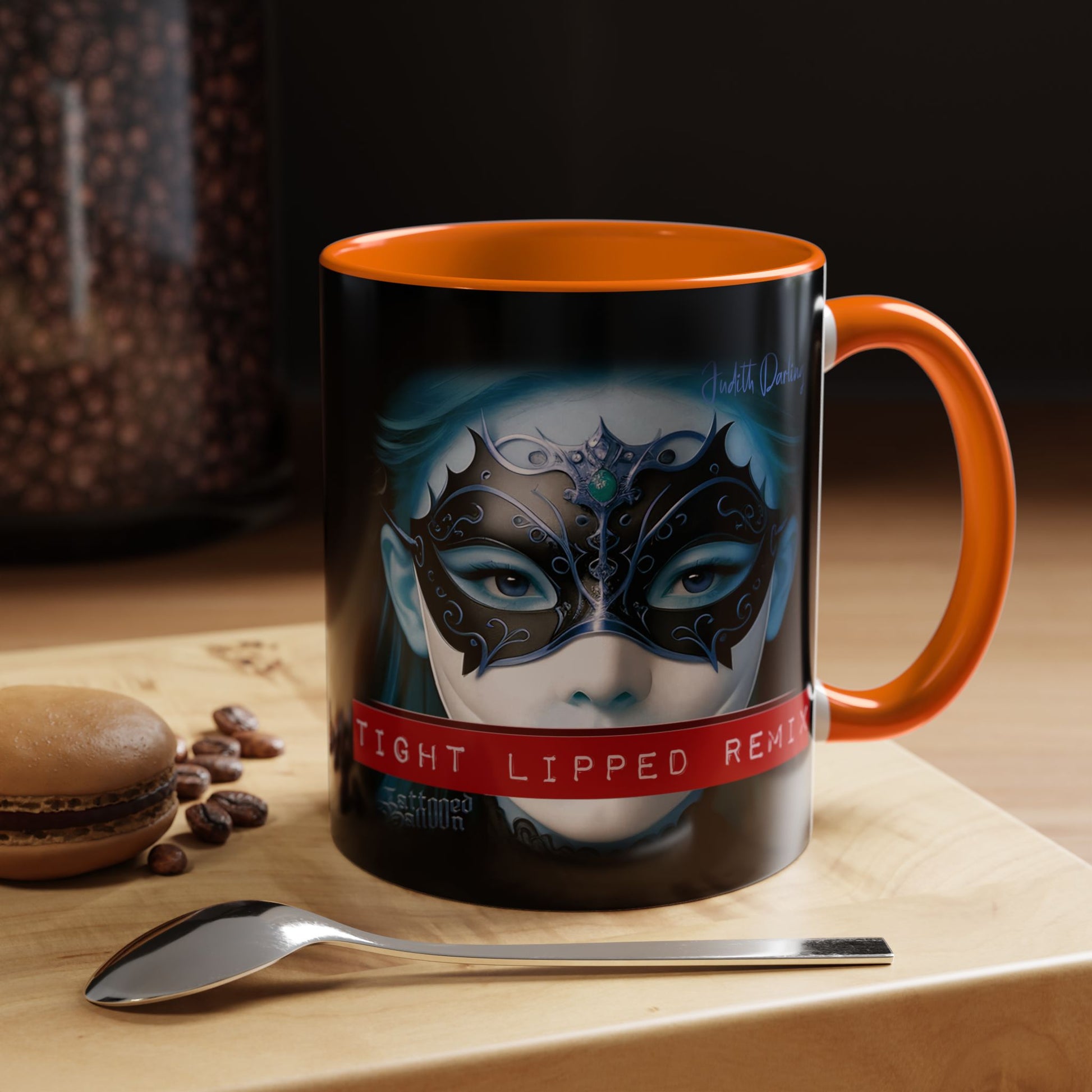 "Judith Darling" Mystical Masquerade Coffee Mug from Tattooed Balloon