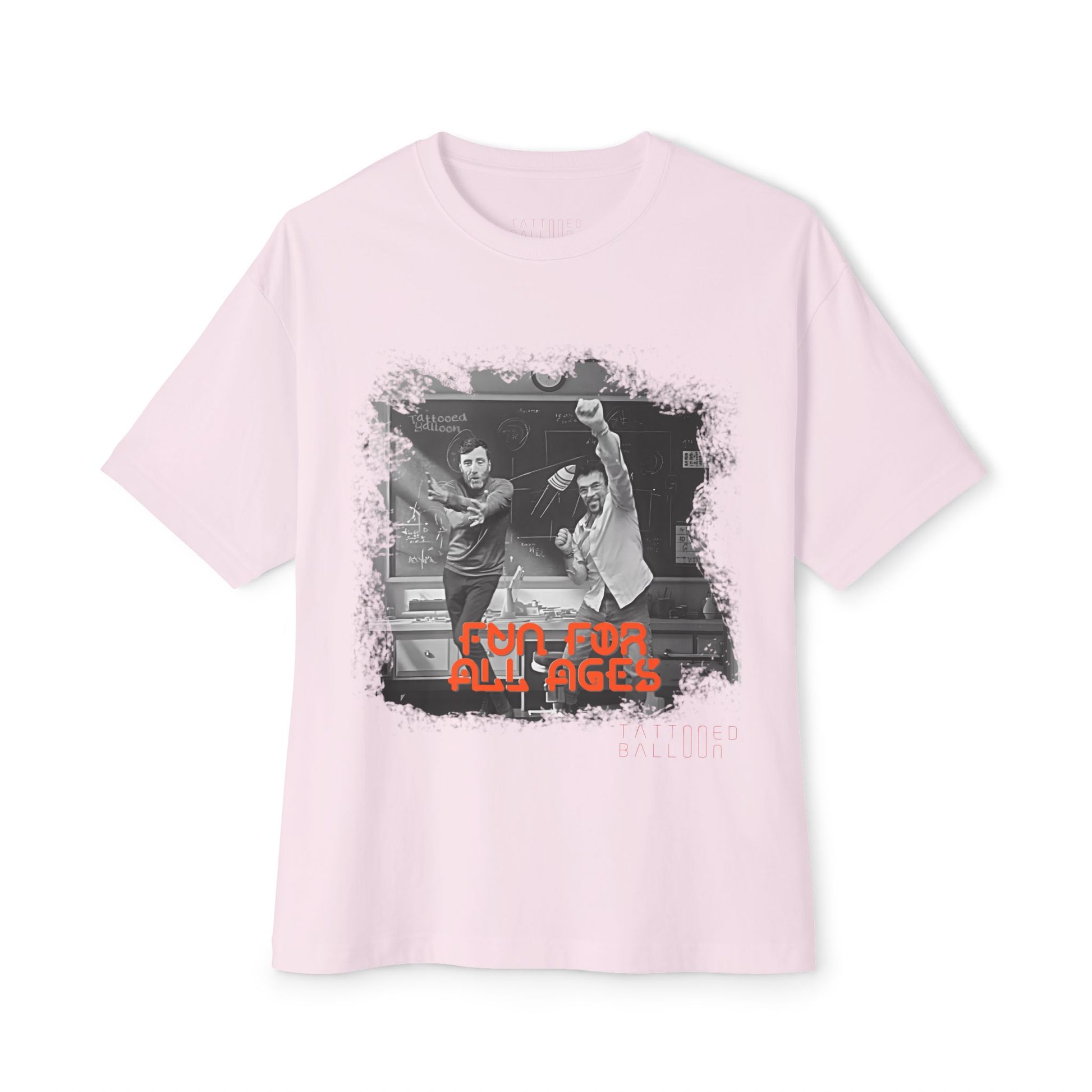 "Hypersonic" from Tattooed Balloons album "Fun For All Ages"  Unisex Oversized Boxy Tee